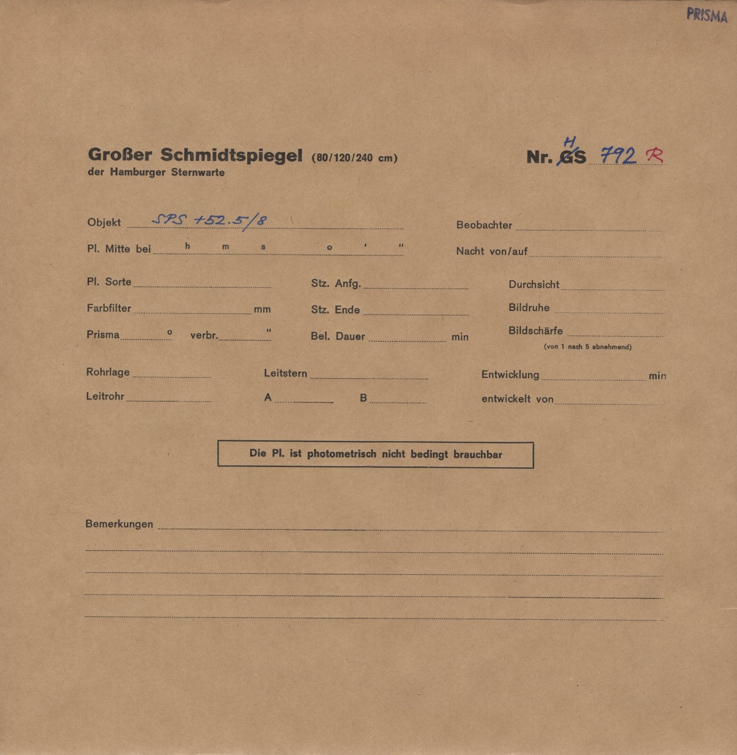Plattenhuelle HS00792