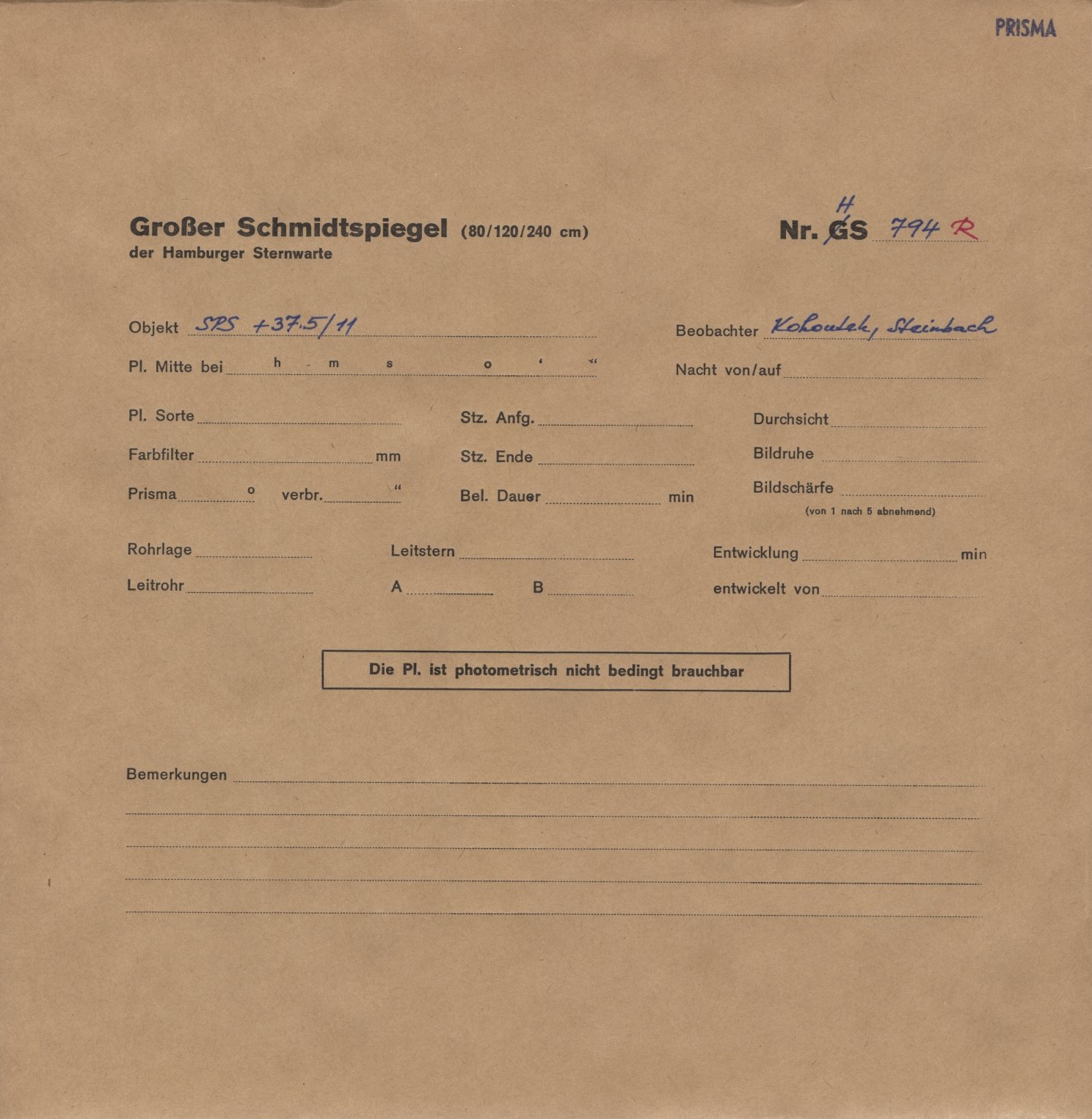 Plattenhuelle HS00794
