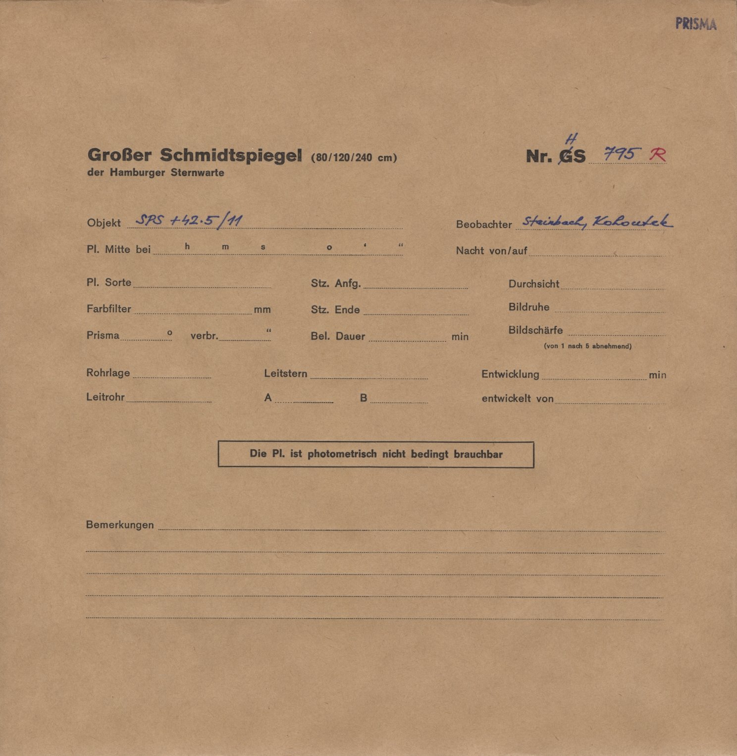 Plattenhuelle HS00795