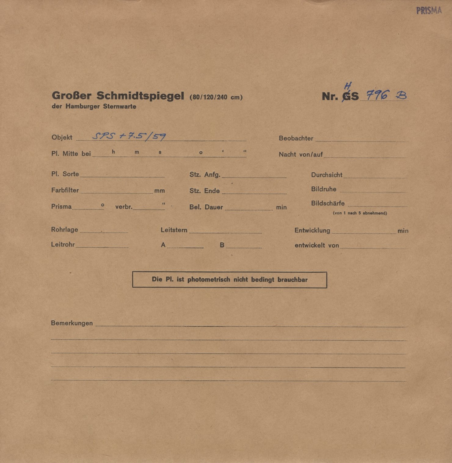 Plattenhuelle HS00796