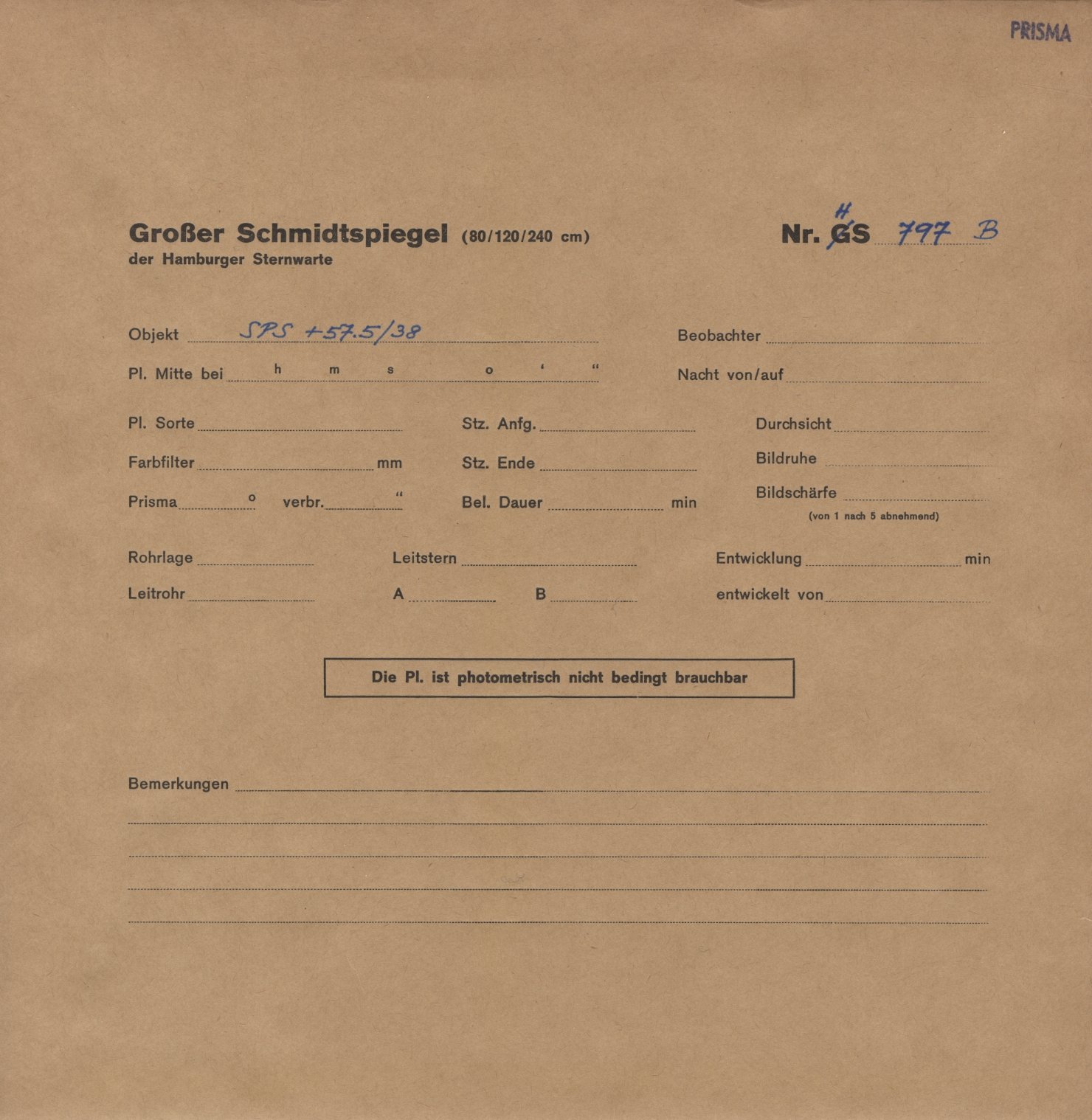 Plattenhuelle HS00797