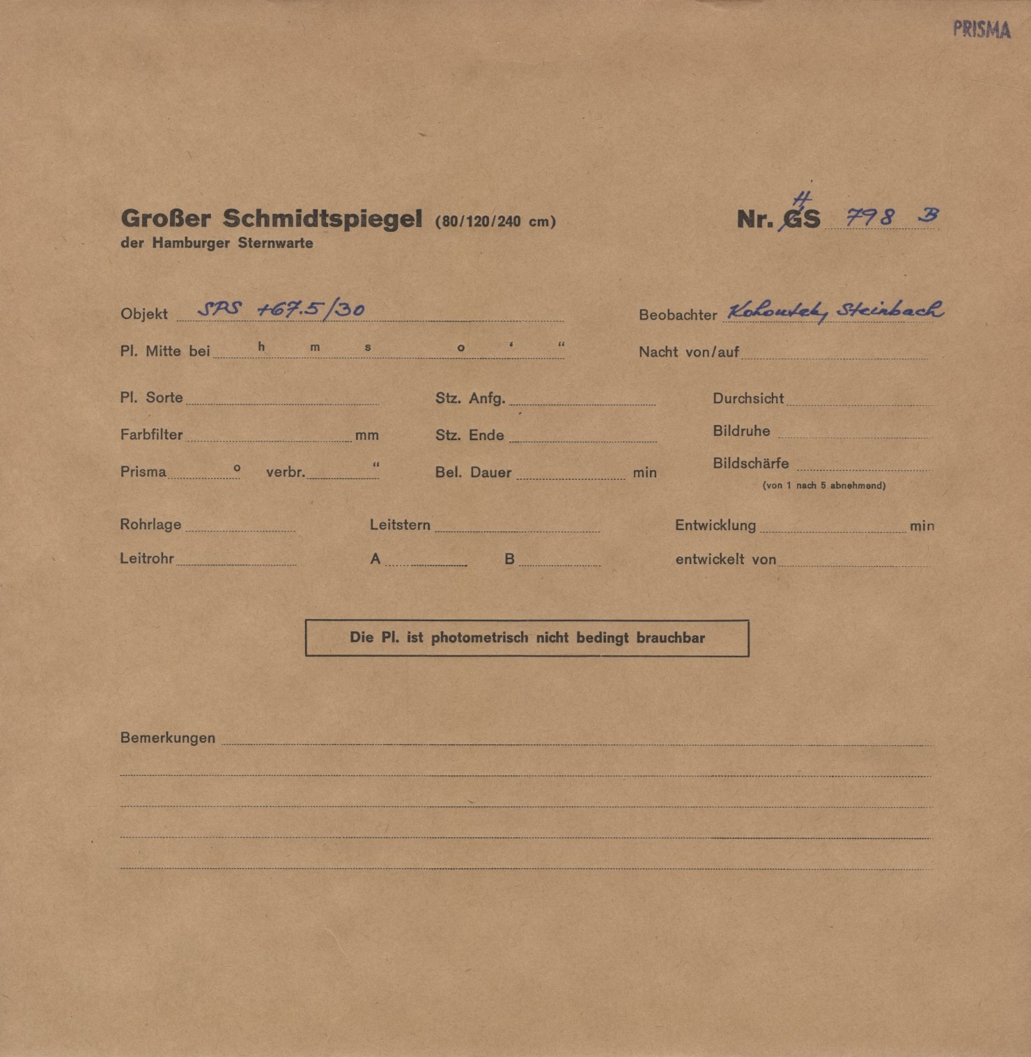 Plattenhuelle HS00798