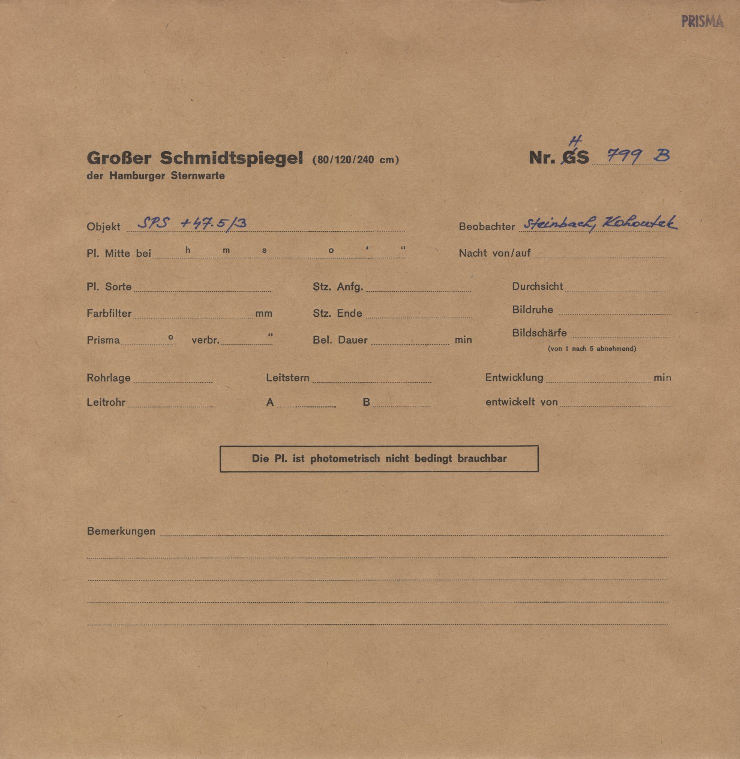 Plattenhuelle HS00799