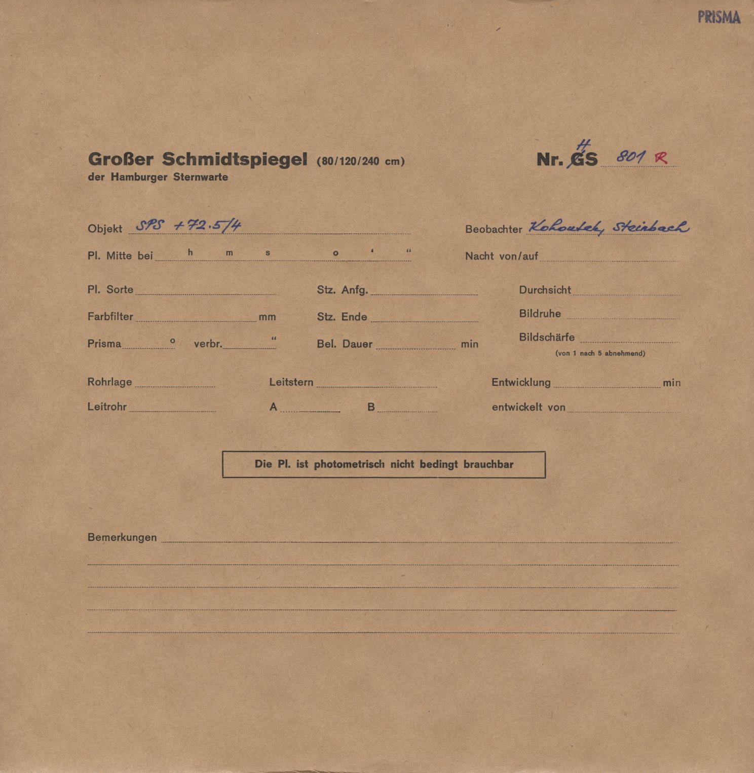 Plattenhuelle HS00801
