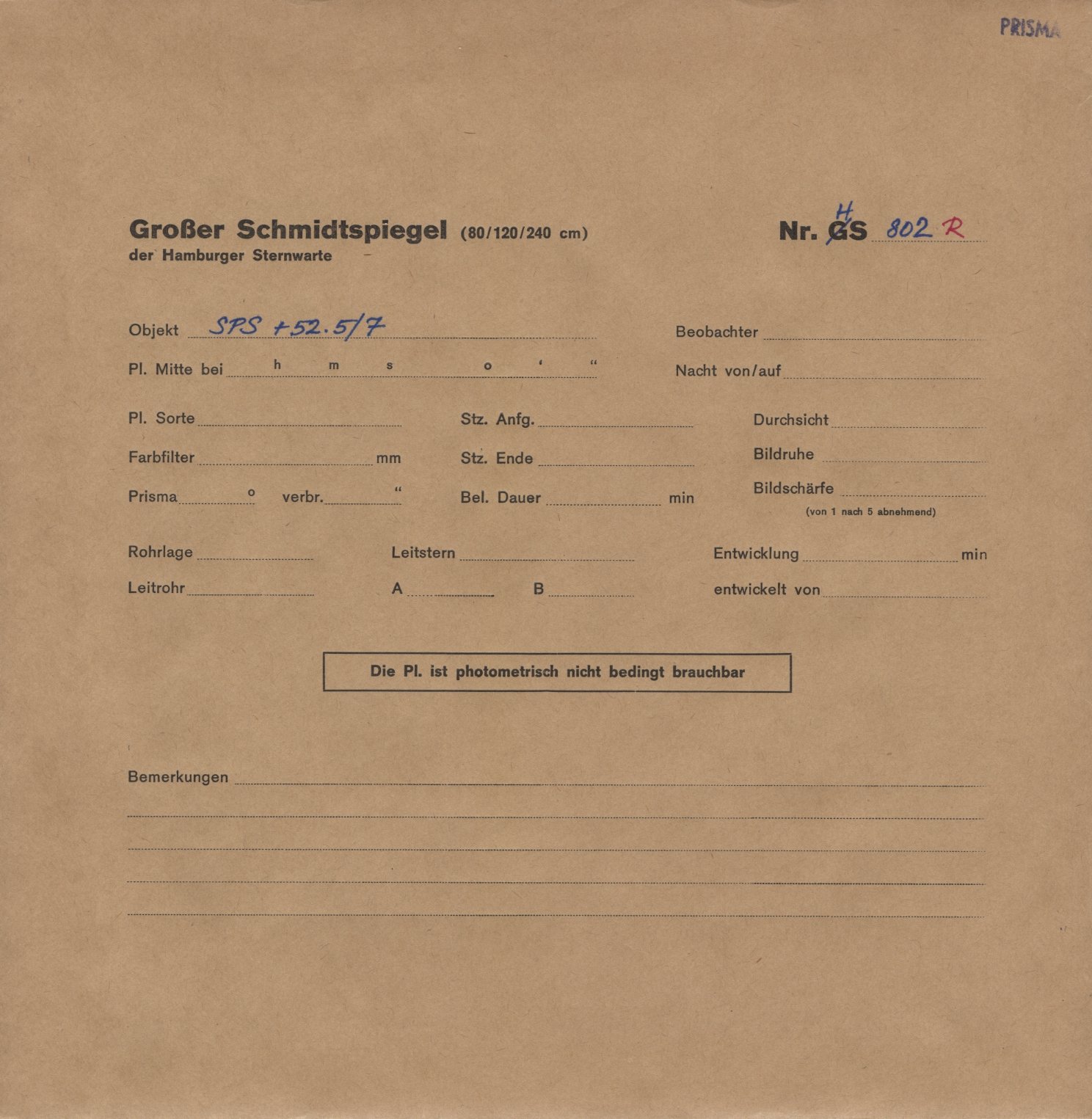 Plattenhuelle HS00802
