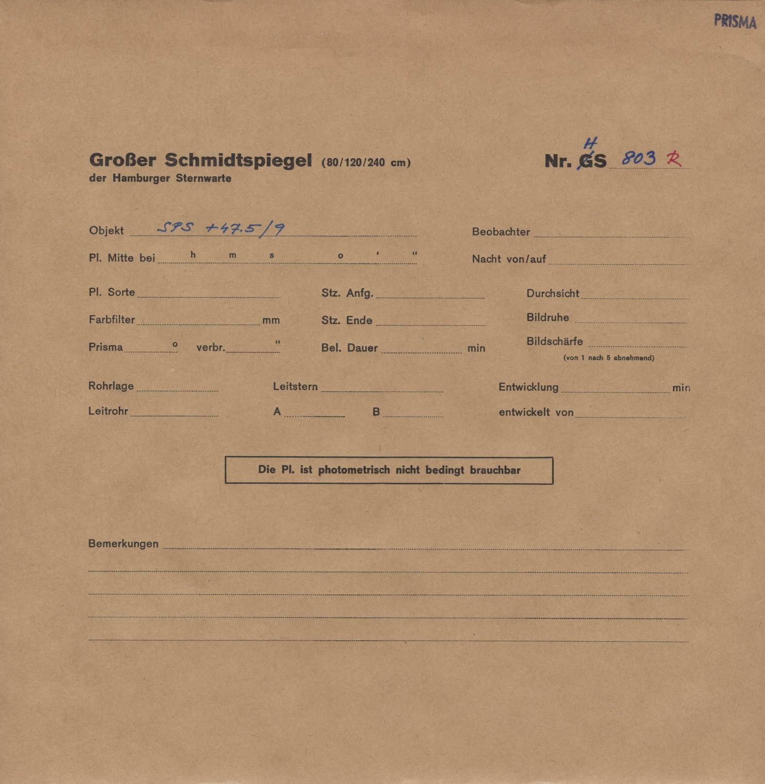 Plattenhuelle HS00803
