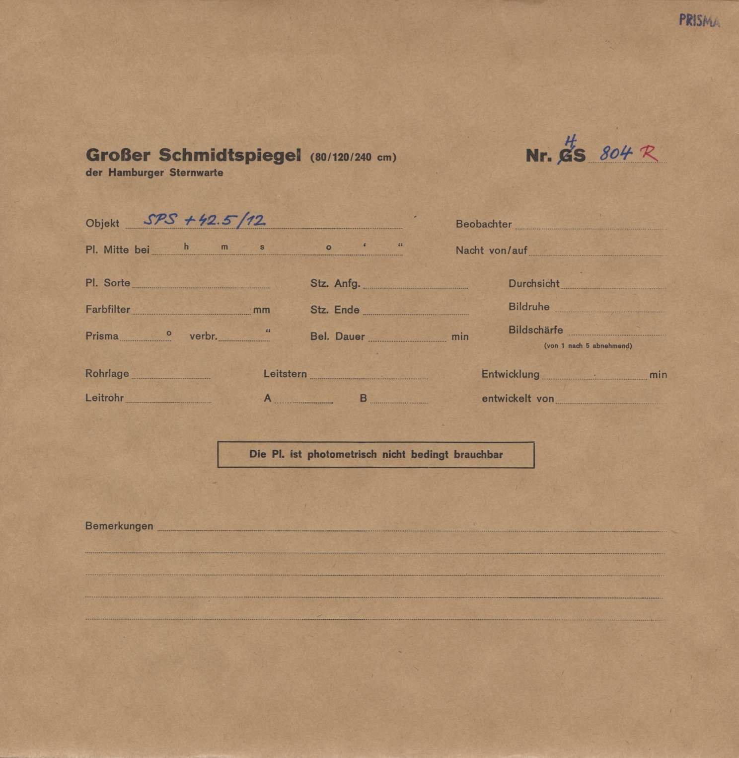 Plattenhuelle HS00804