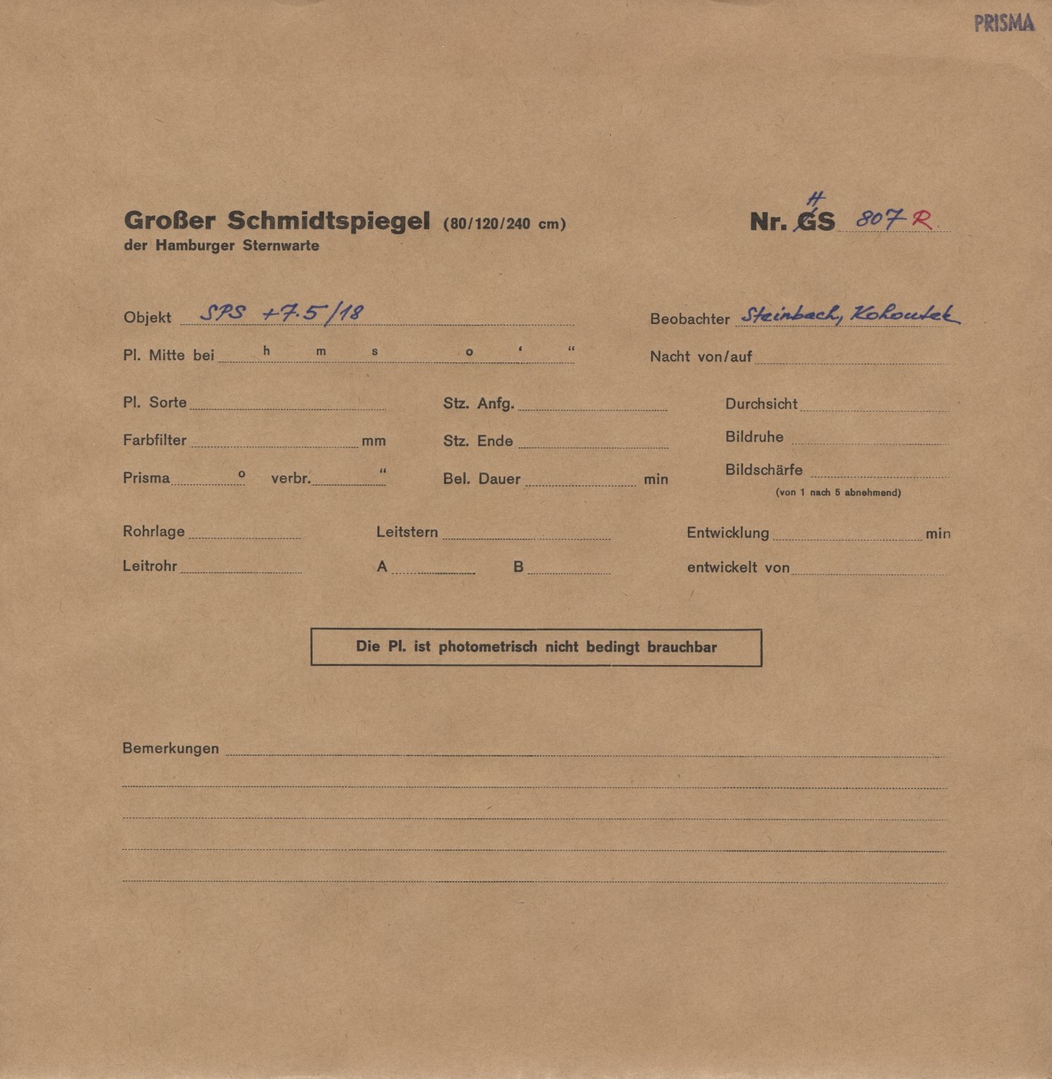 Plattenhuelle HS00807