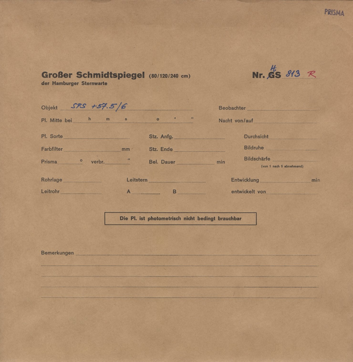 Plattenhuelle HS00813