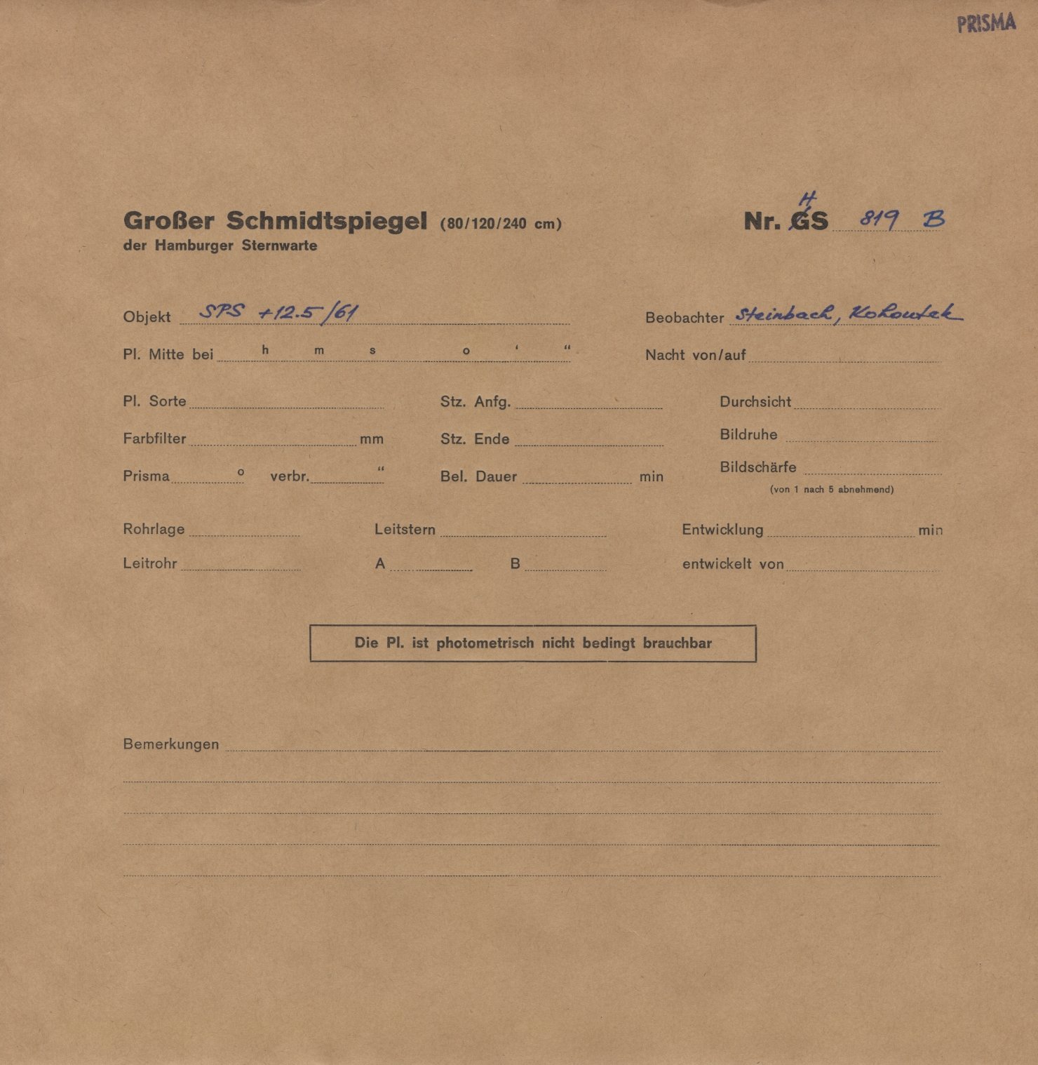 Plattenhuelle HS00819