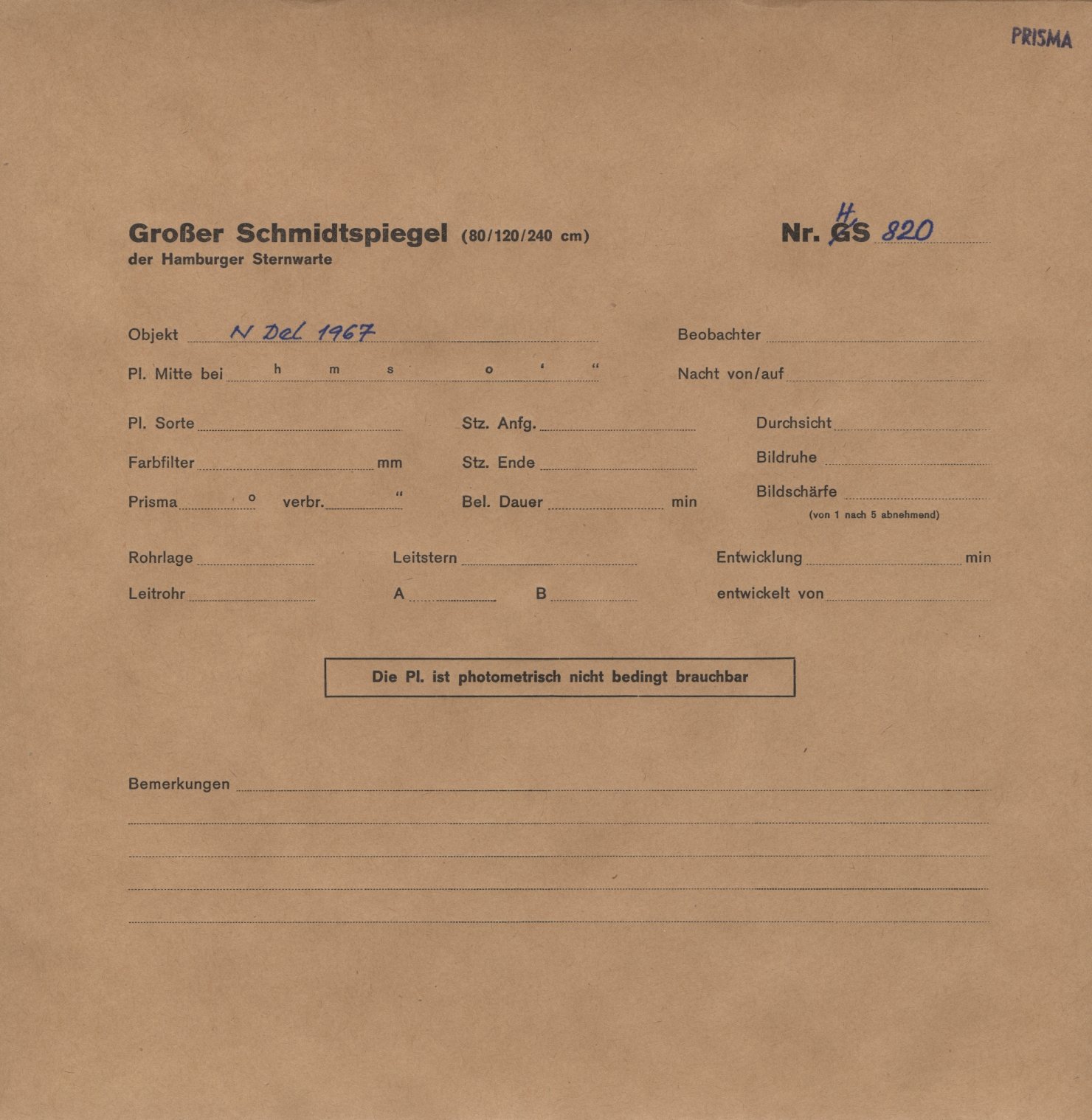 Plattenhuelle HS00820
