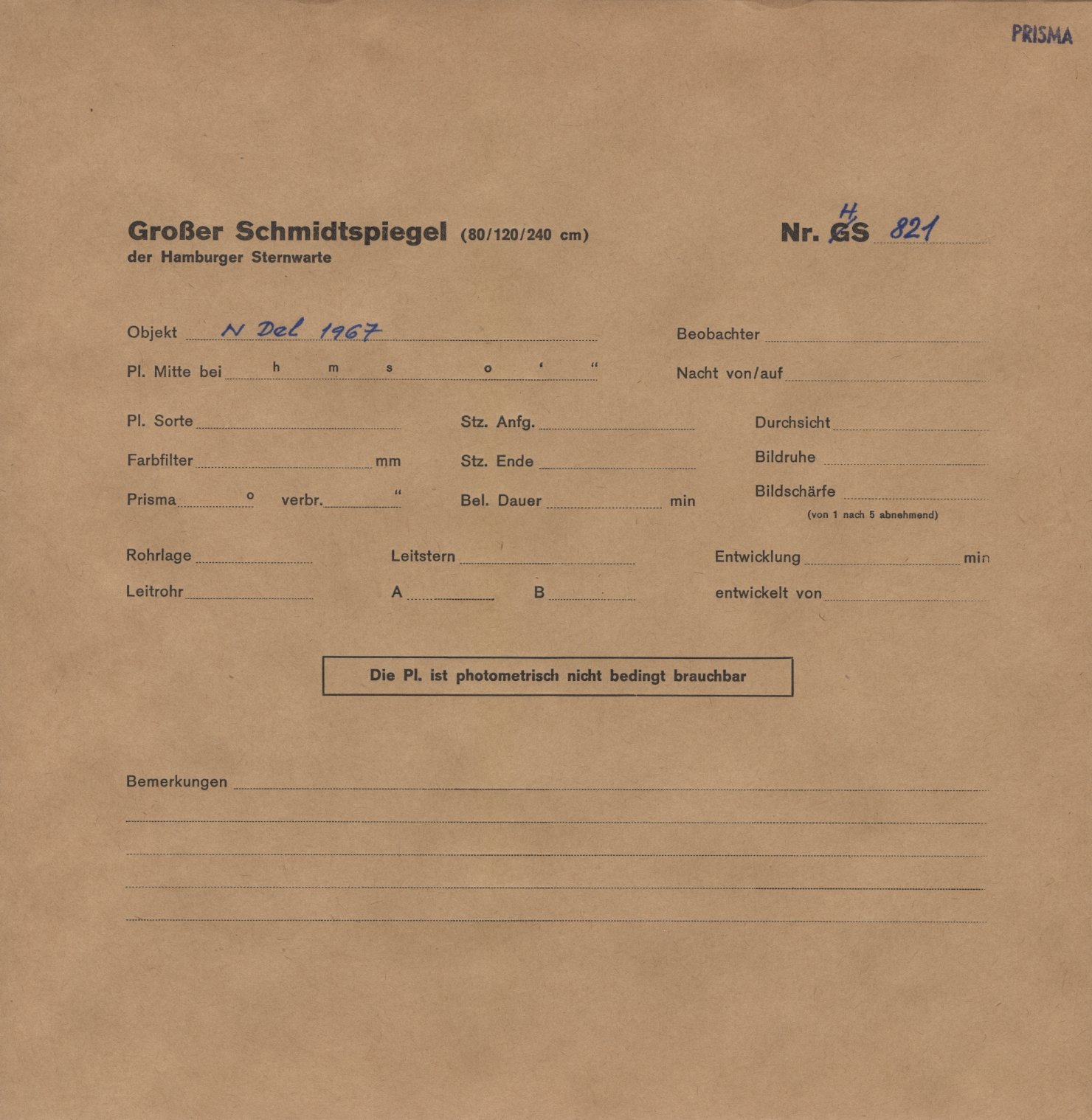 Plattenhuelle HS00821