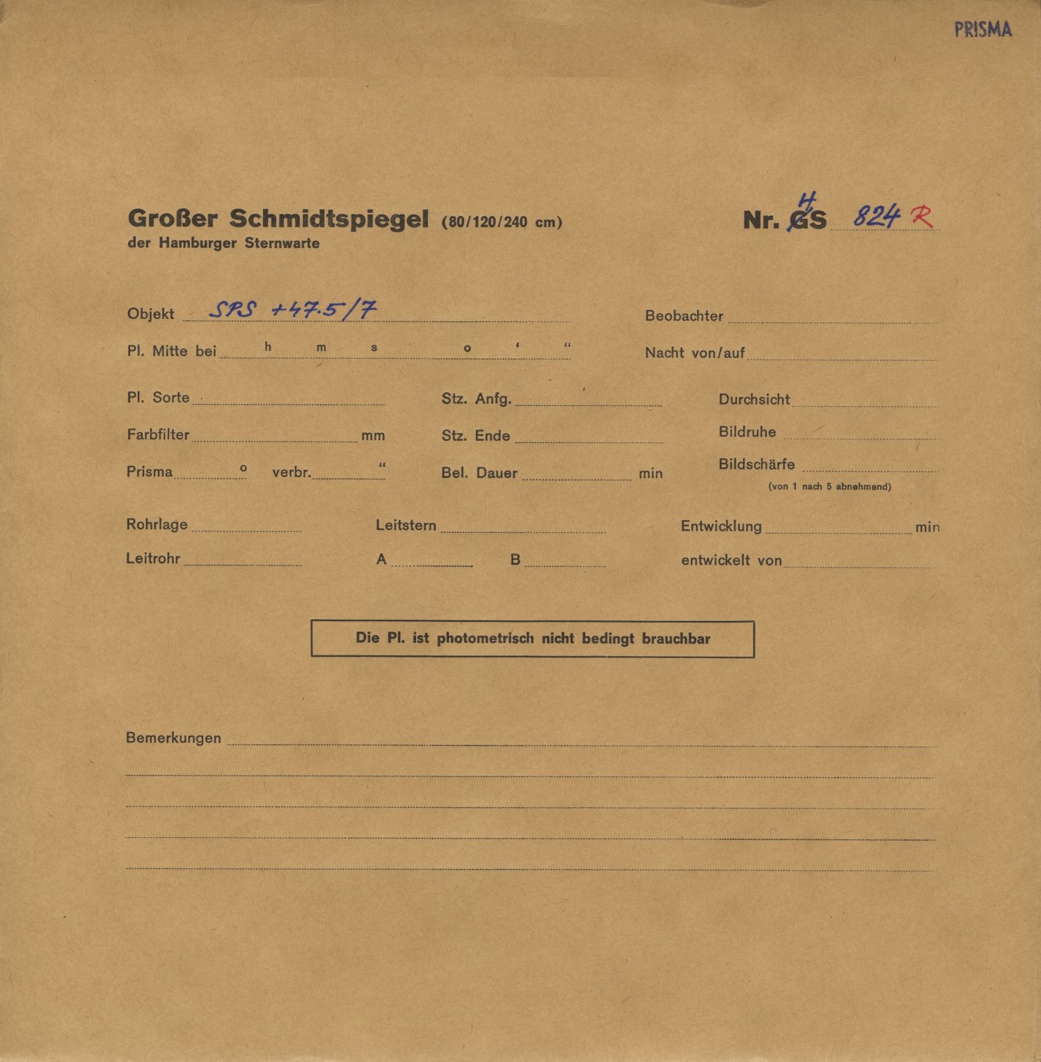 Plattenhuelle HS00824