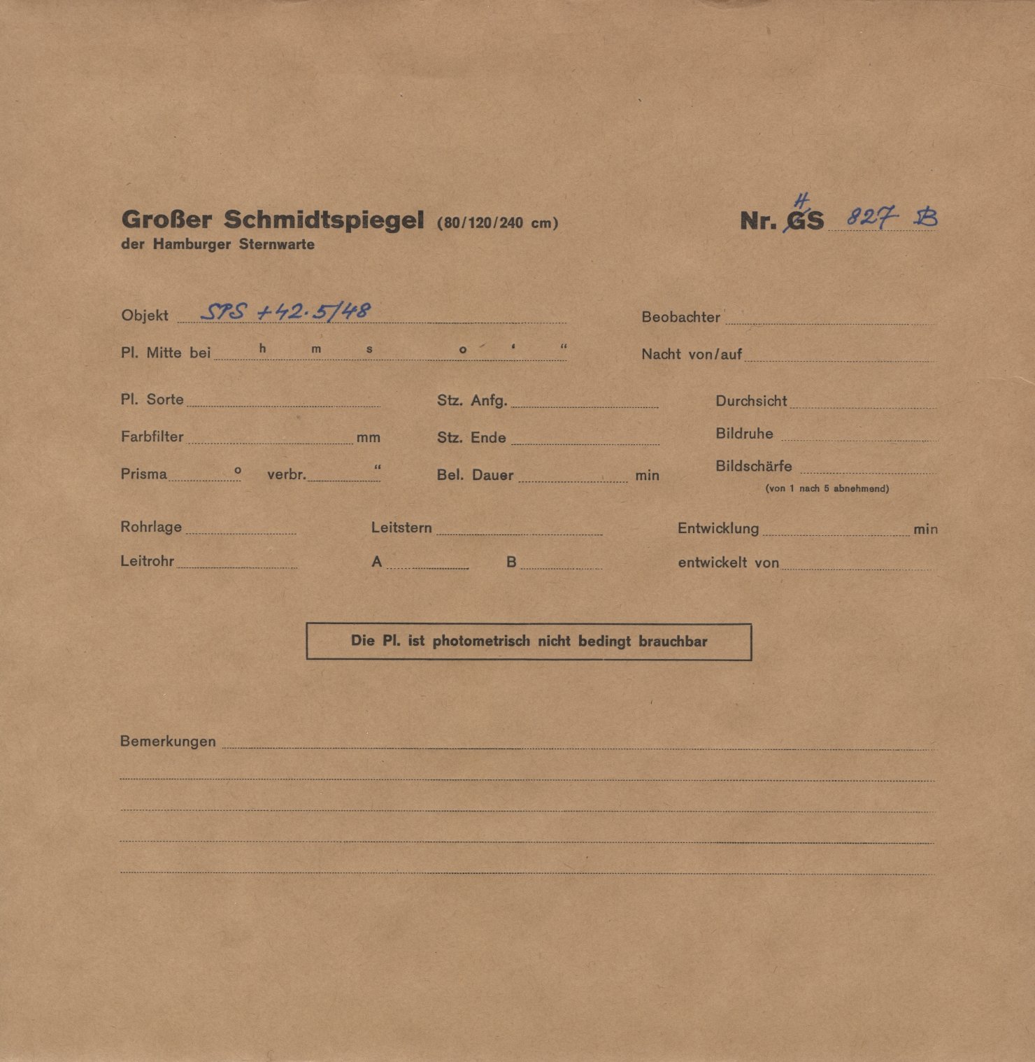 Plattenhuelle HS00827