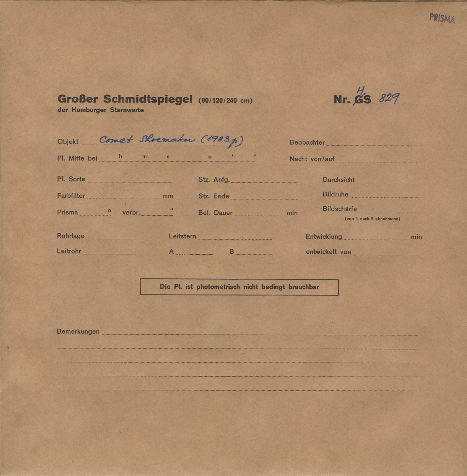 Plattenhuelle HS00829
