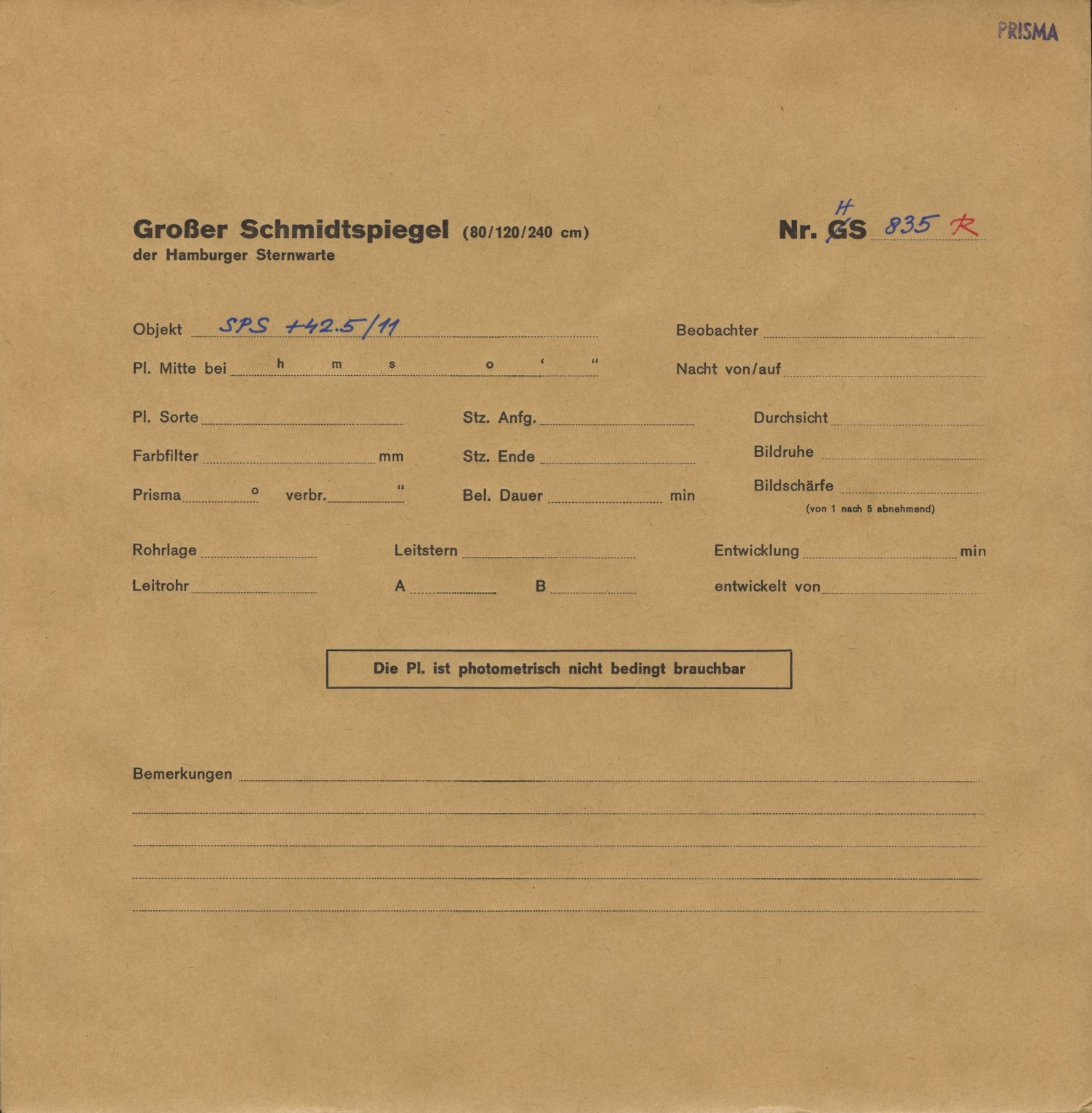 Plattenhuelle HS00835