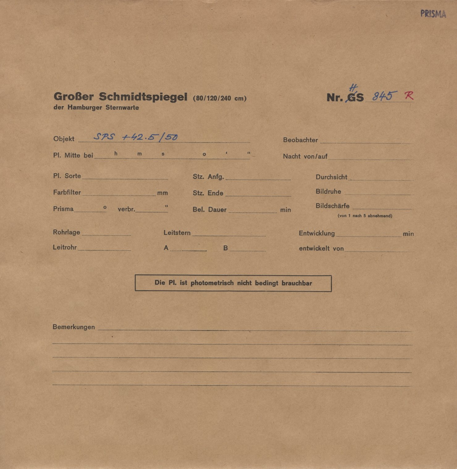 Plattenhuelle HS00845