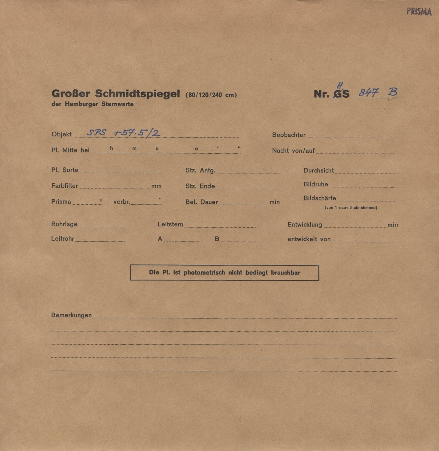 Plattenhuelle HS00847