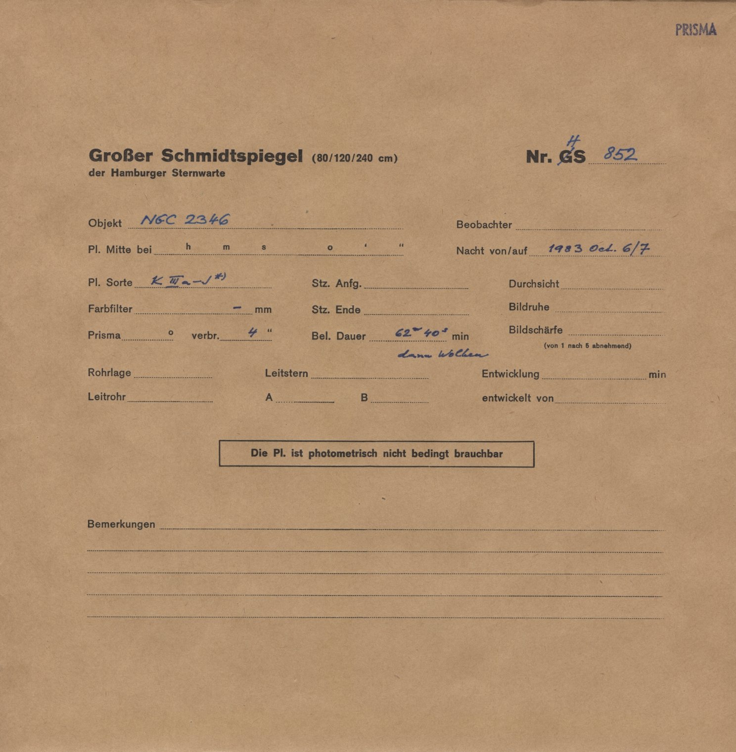 Plattenhuelle HS00852