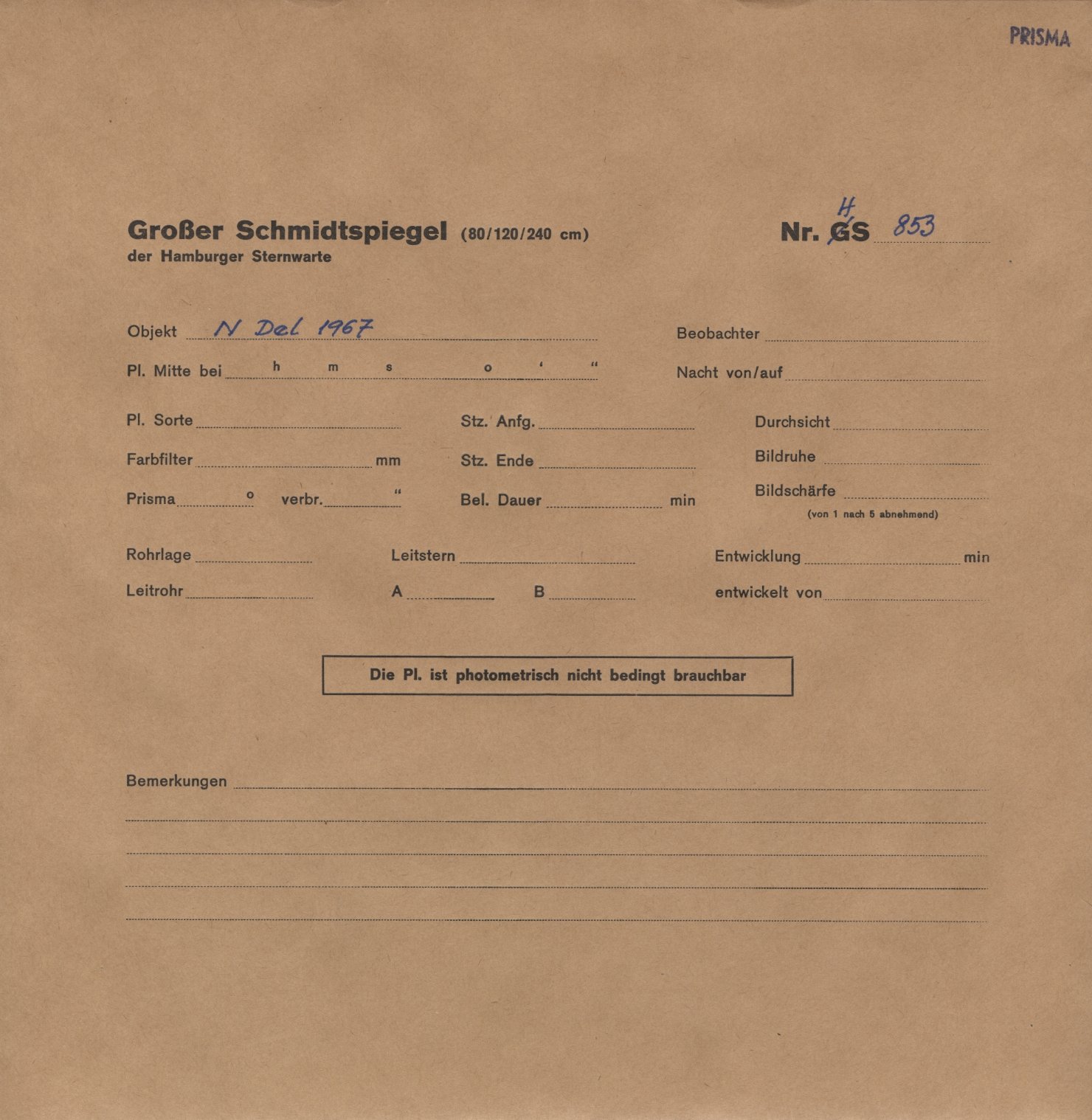 Plattenhuelle HS00853