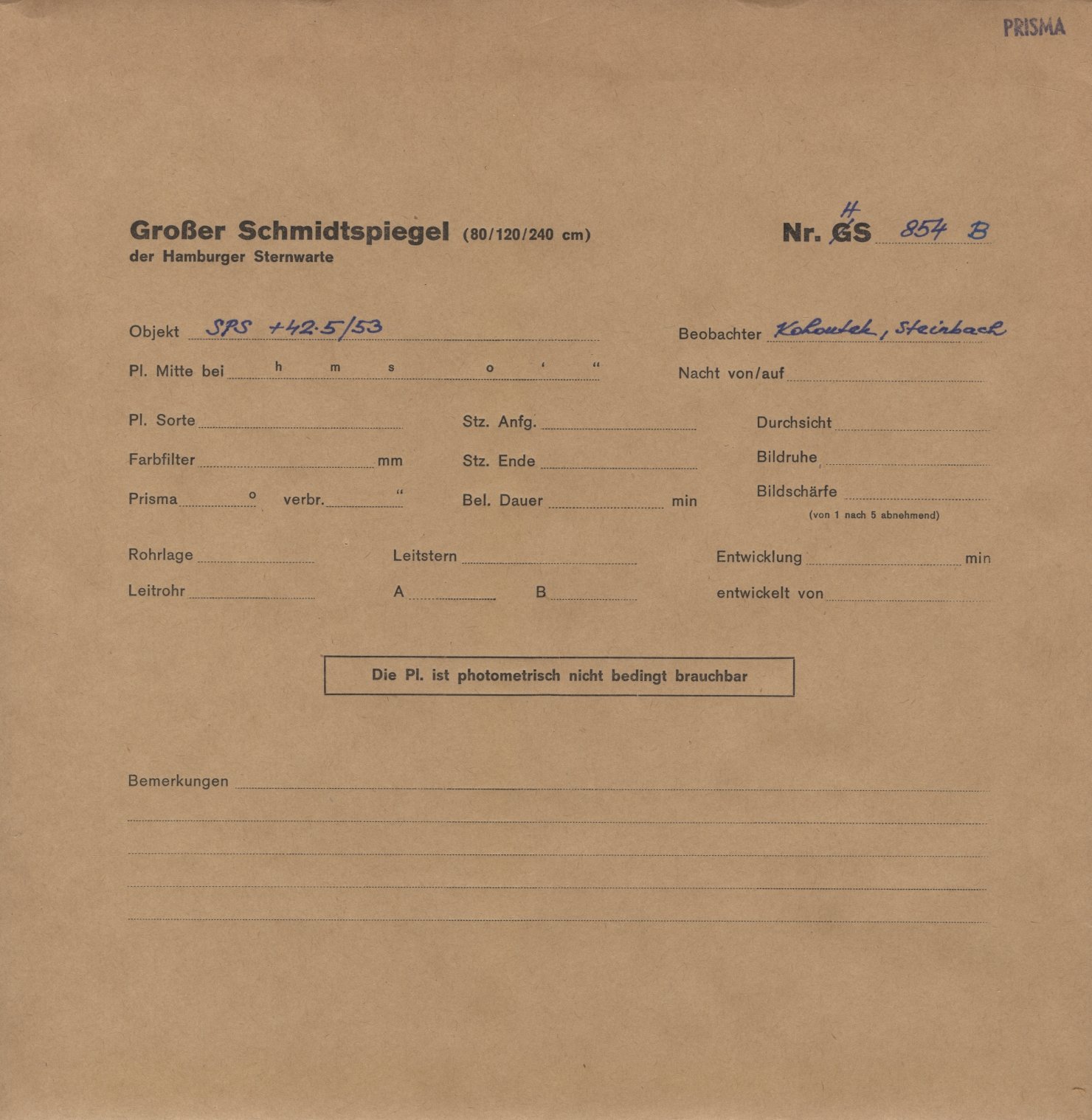Plattenhuelle HS00854