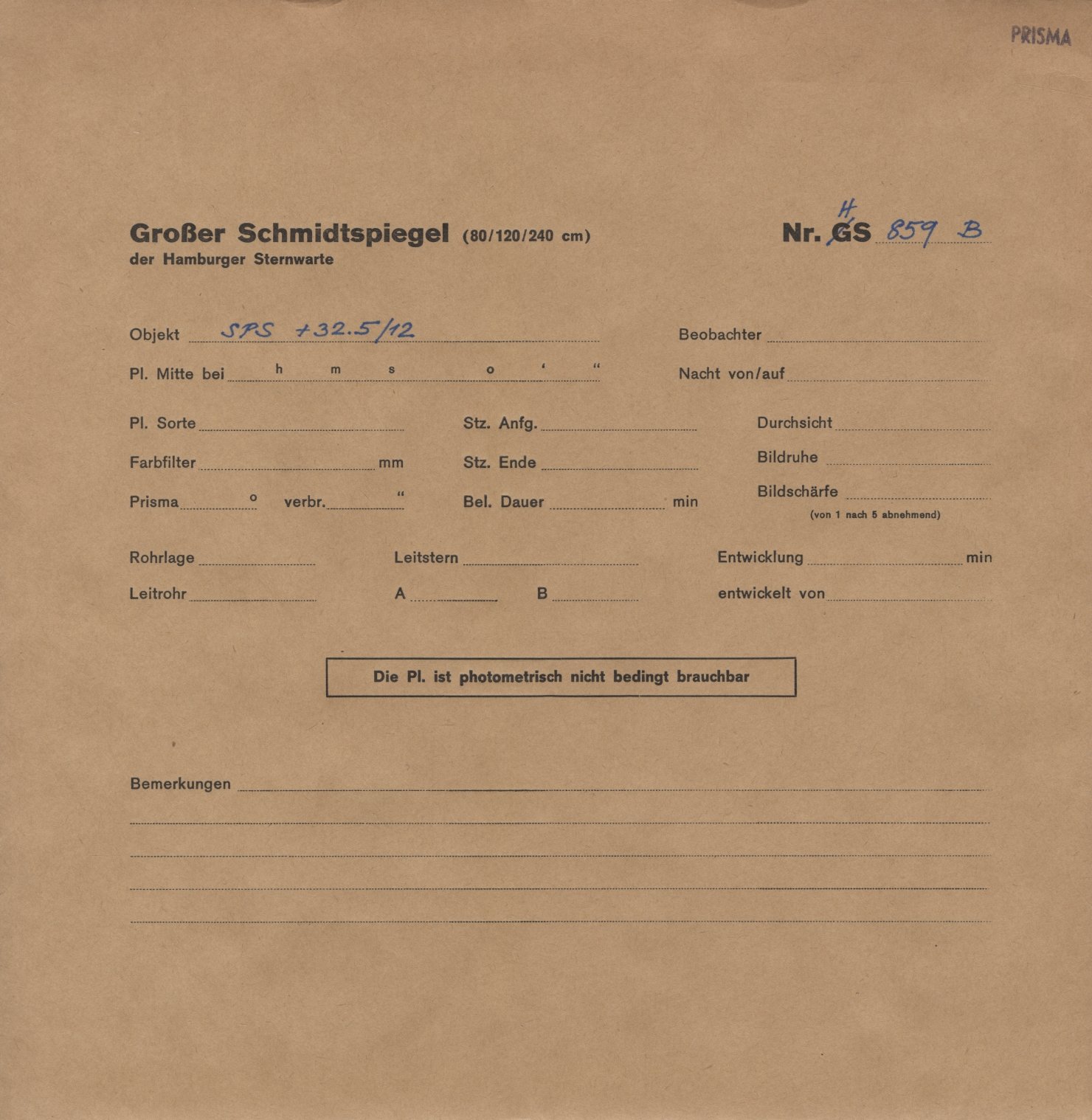 Plattenhuelle HS00859