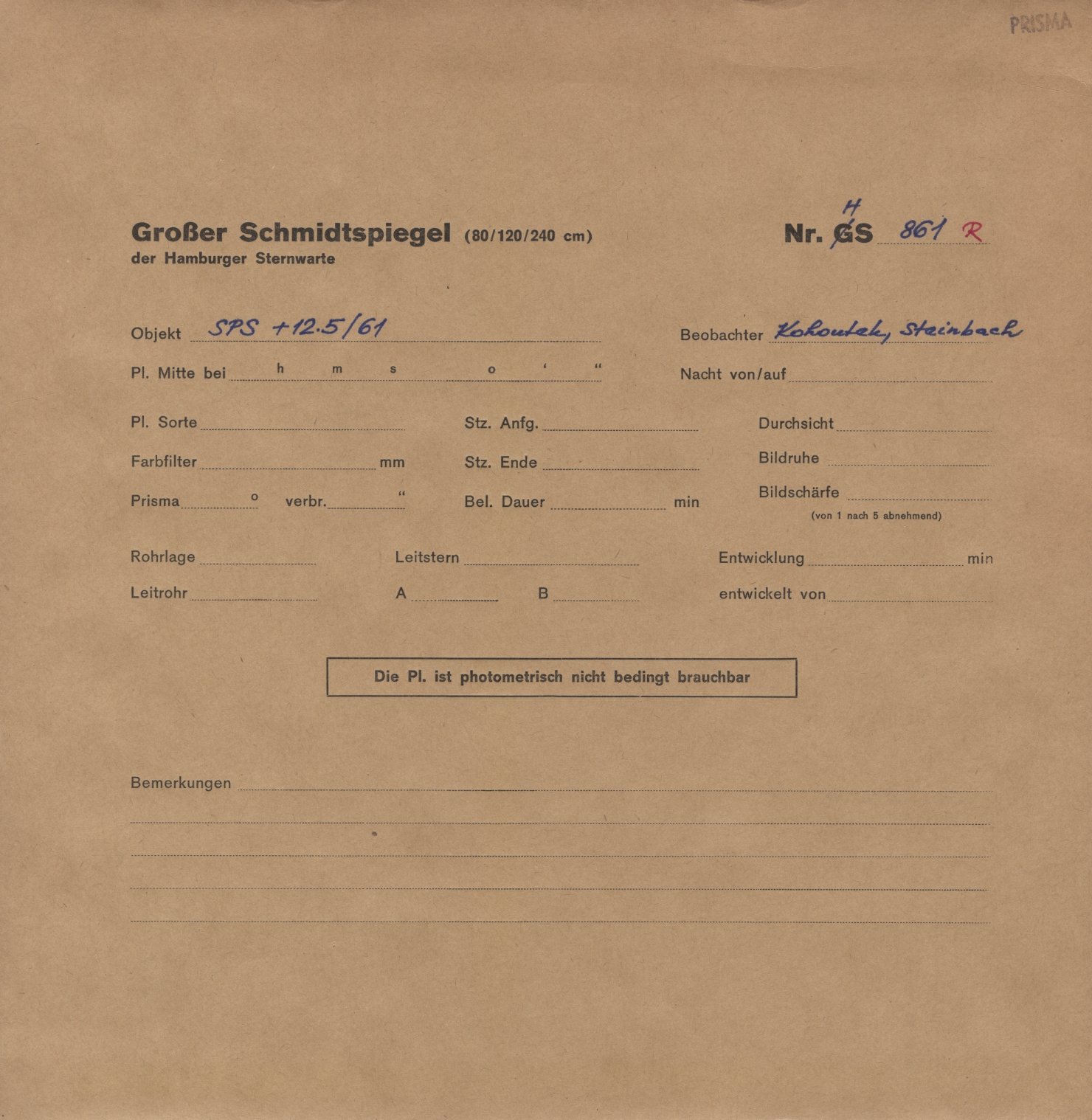 Plattenhuelle HS00861