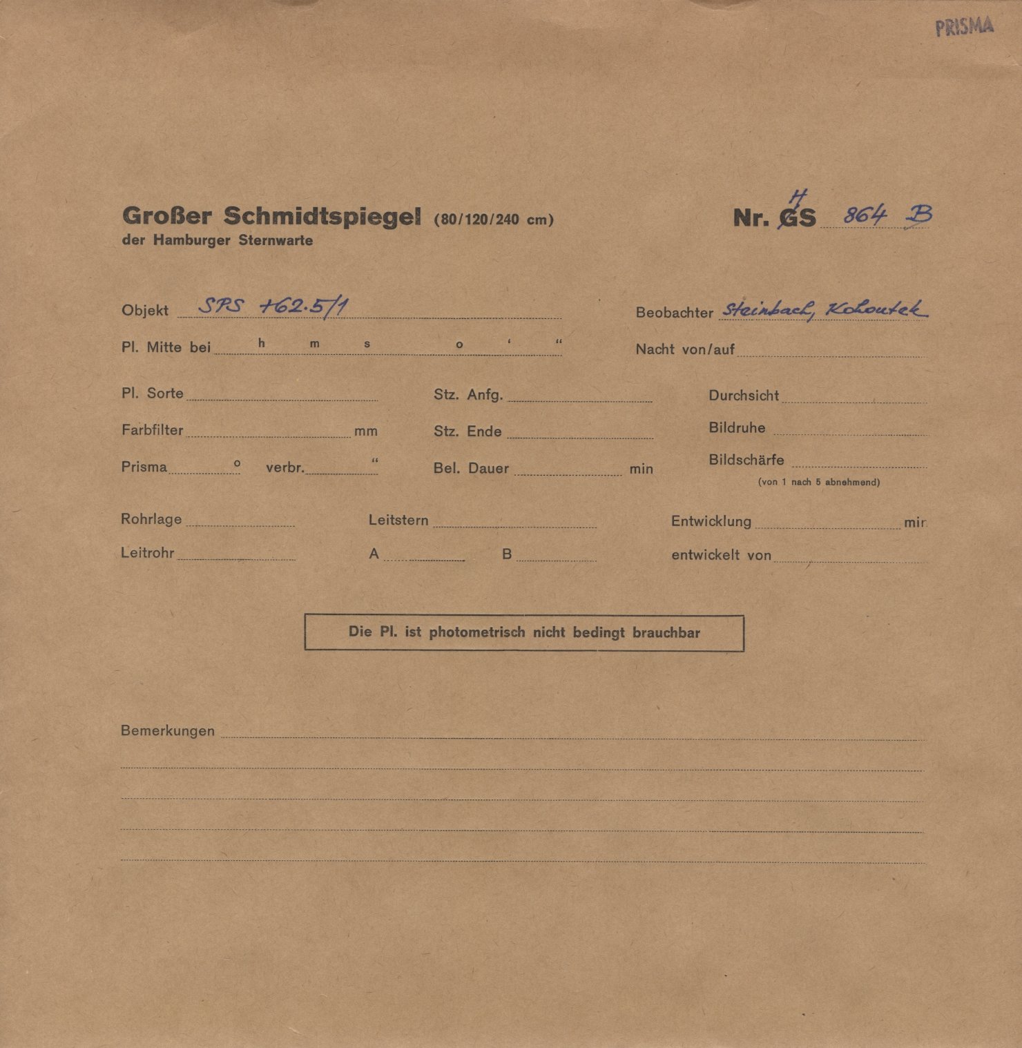 Plattenhuelle HS00864