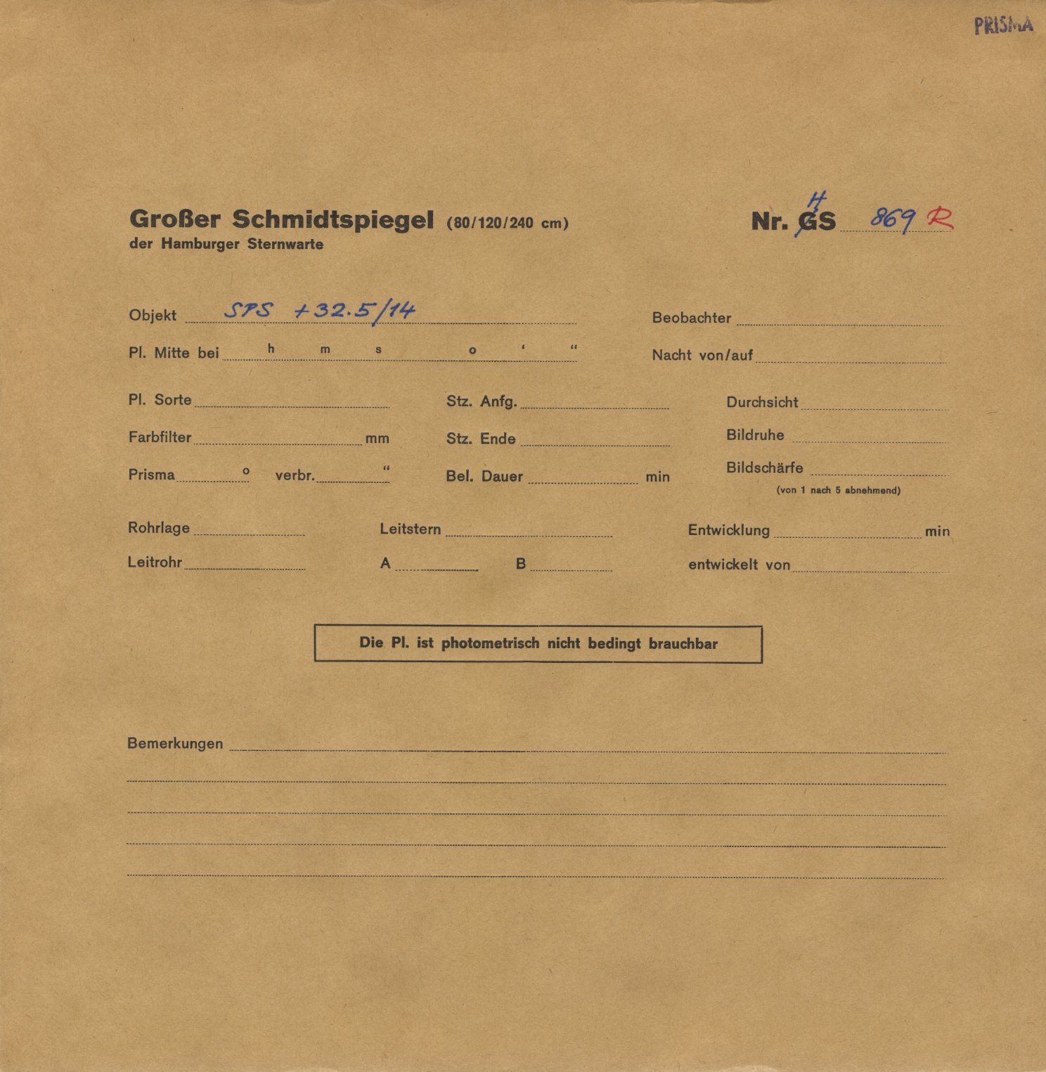 Plattenhuelle HS00869