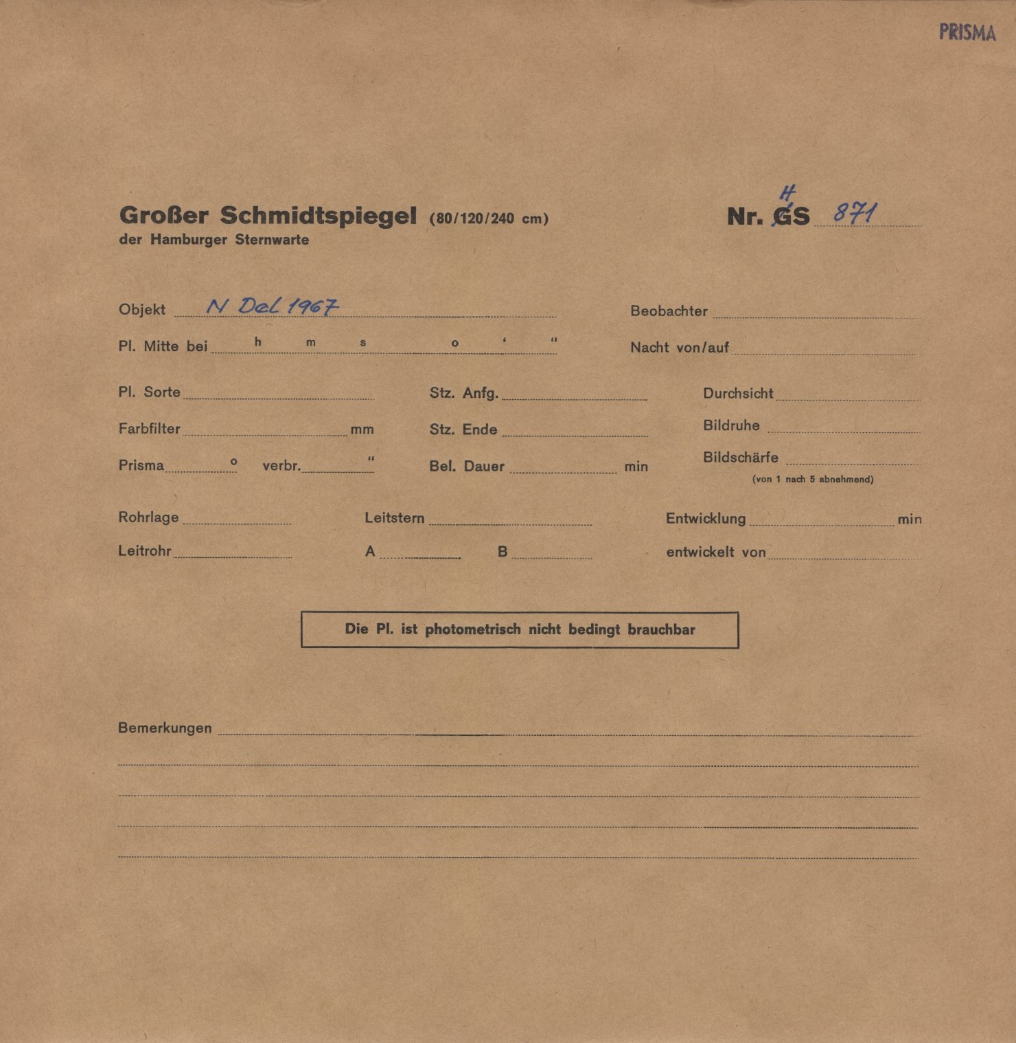 Plattenhuelle HS00871