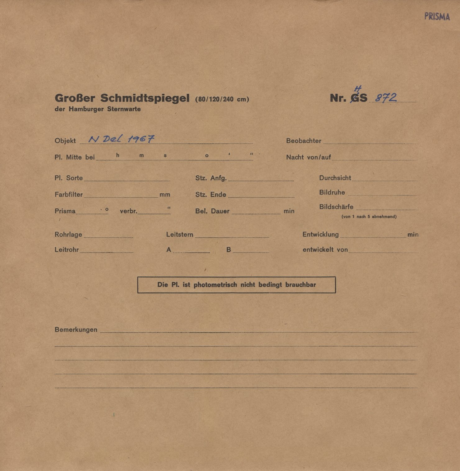 Plattenhuelle HS00872