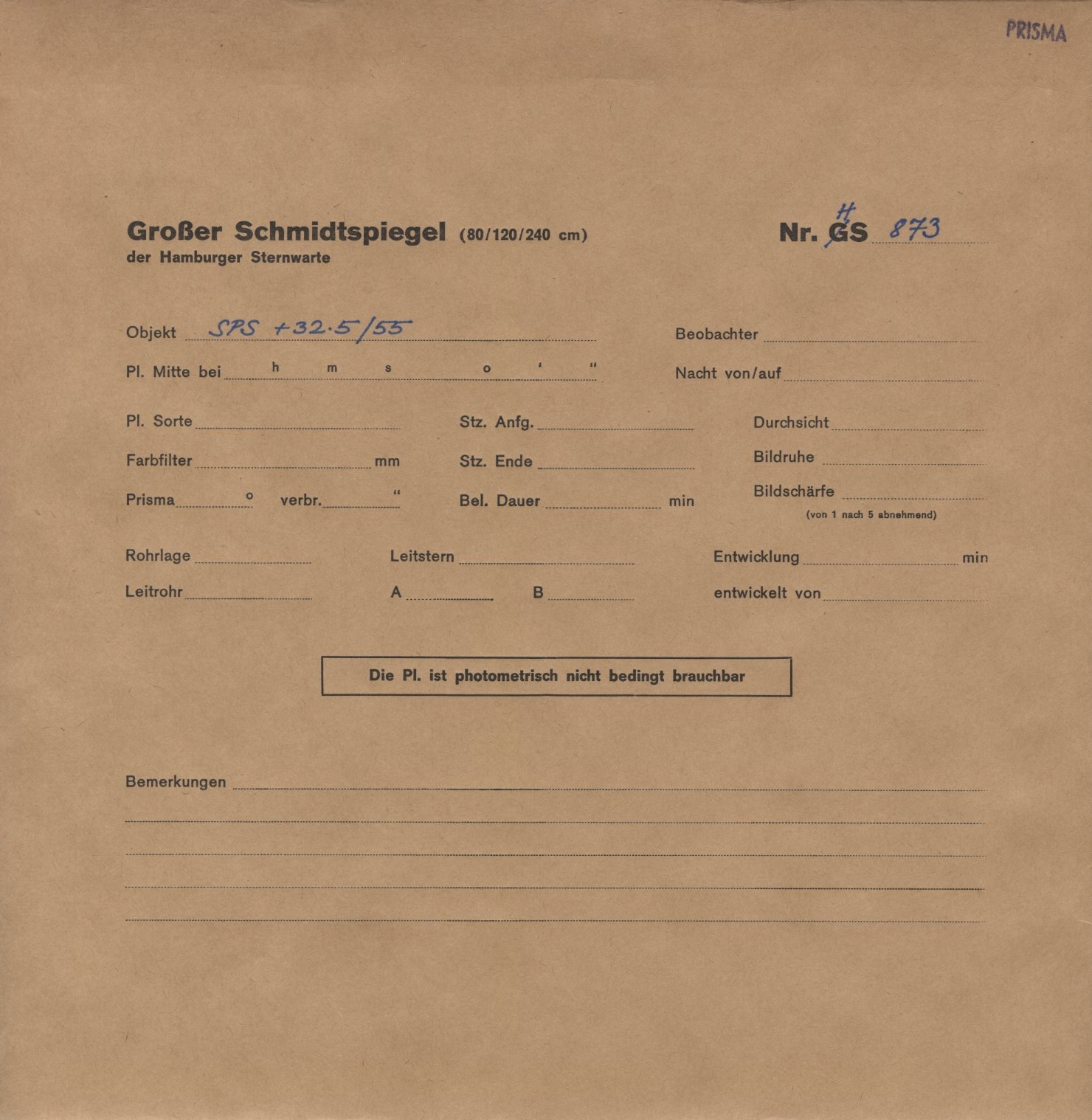 Plattenhuelle HS00873