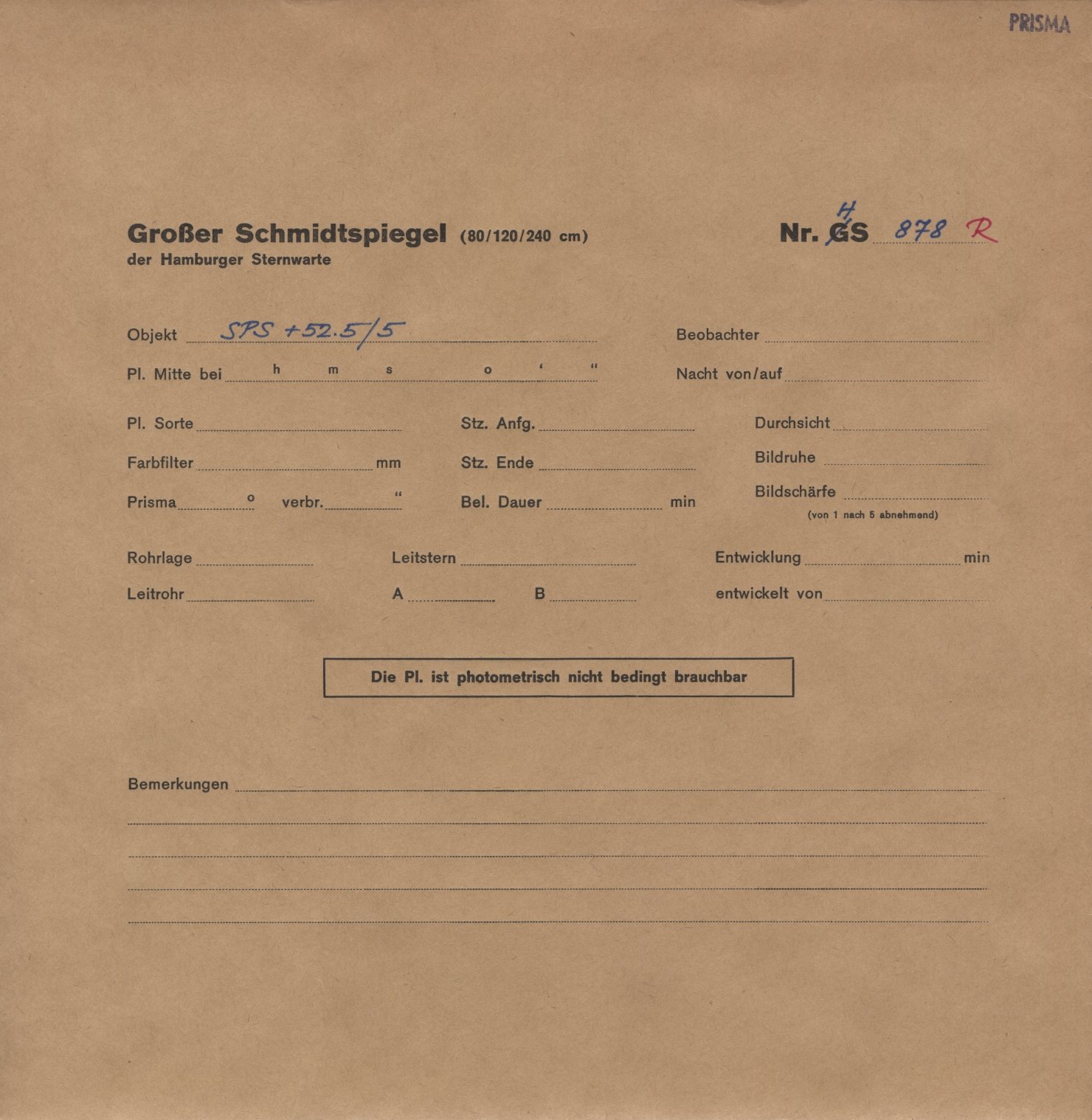 Plattenhuelle HS00878