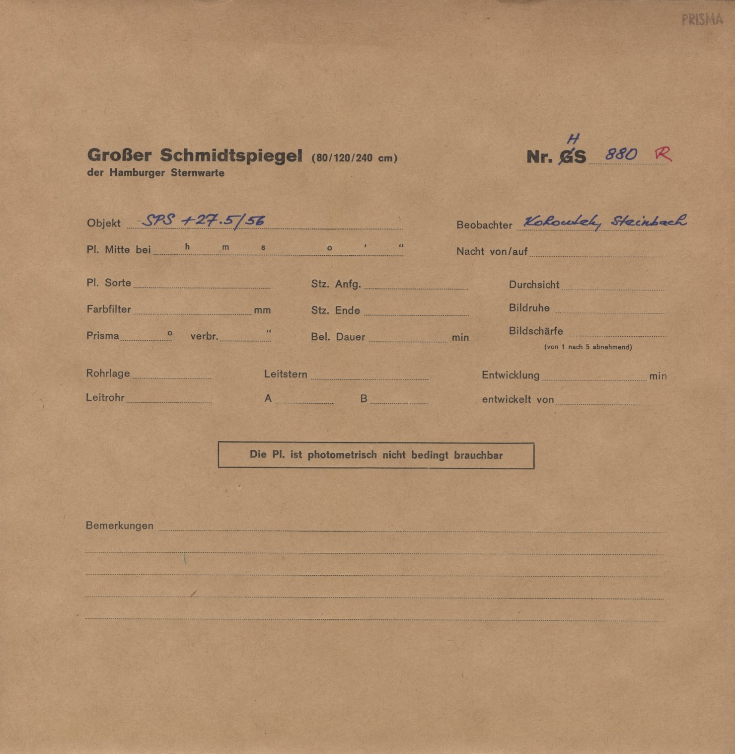 Plattenhuelle HS00880