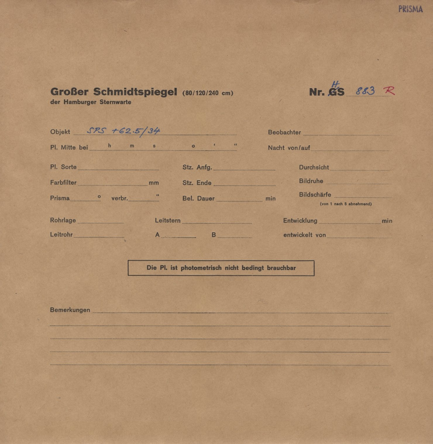 Plattenhuelle HS00883