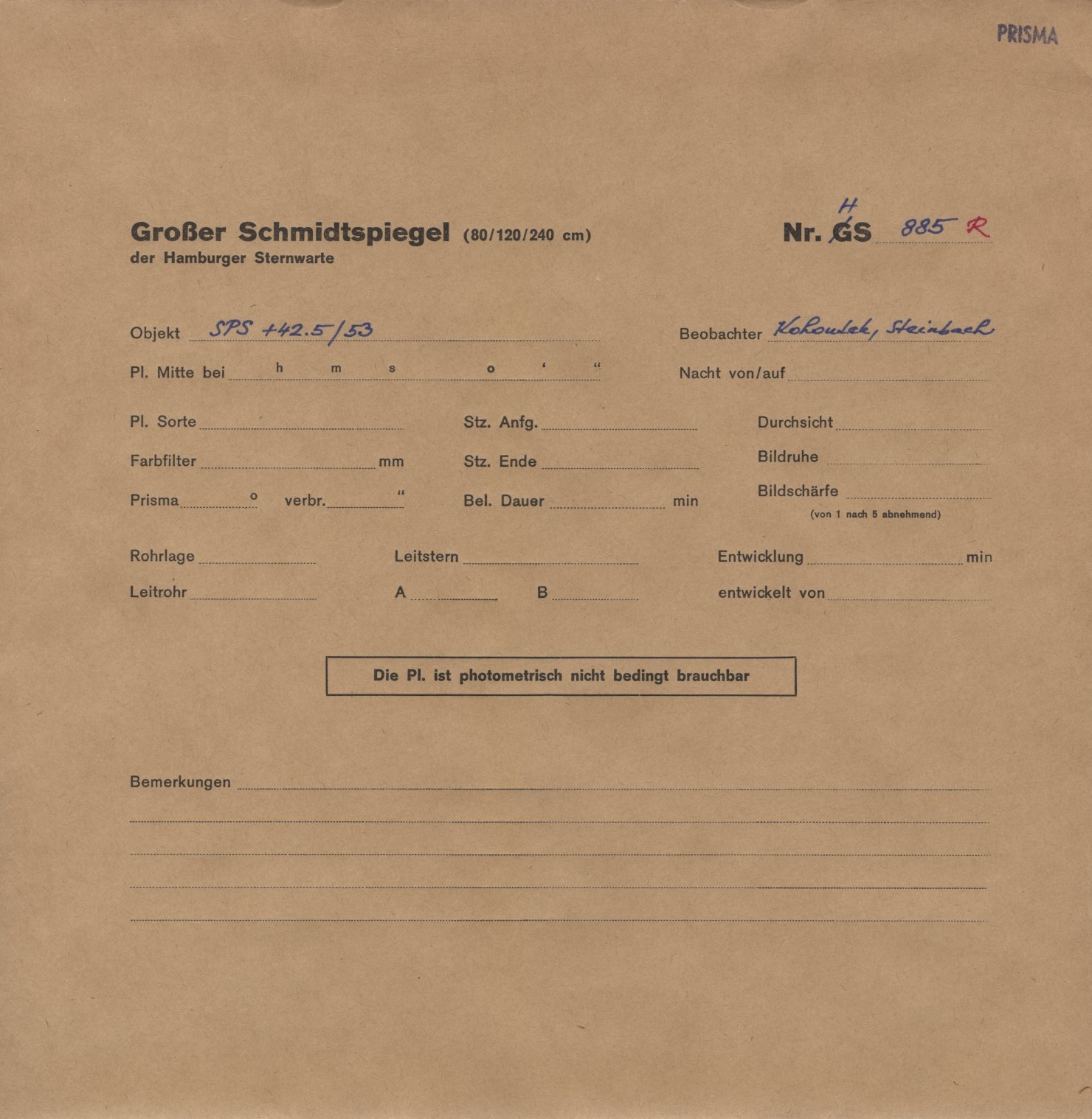 Plattenhuelle HS00885