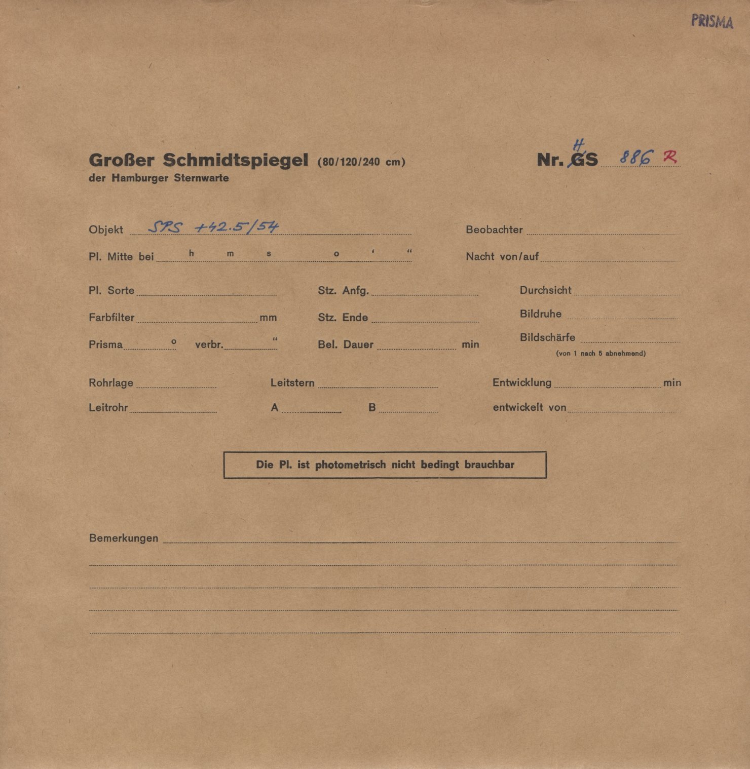 Plattenhuelle HS00886