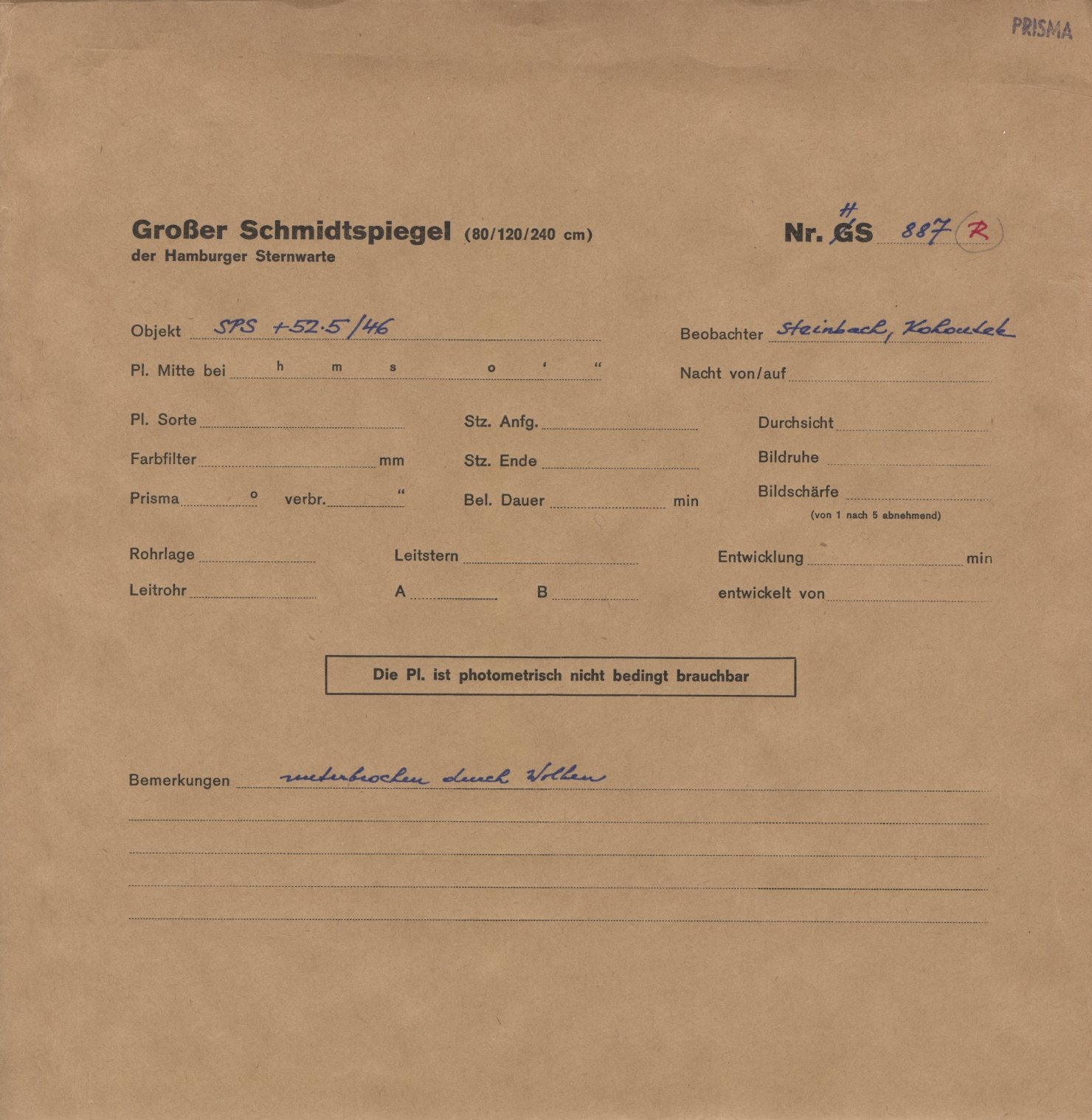 Plattenhuelle HS00887
