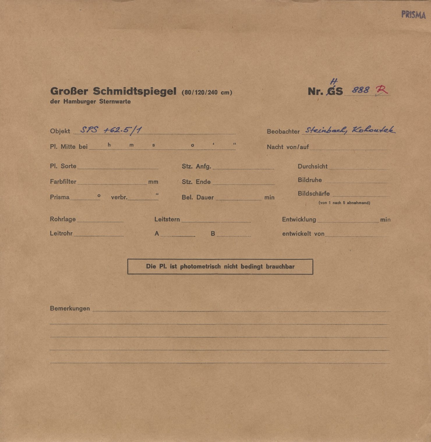 Plattenhuelle HS00888