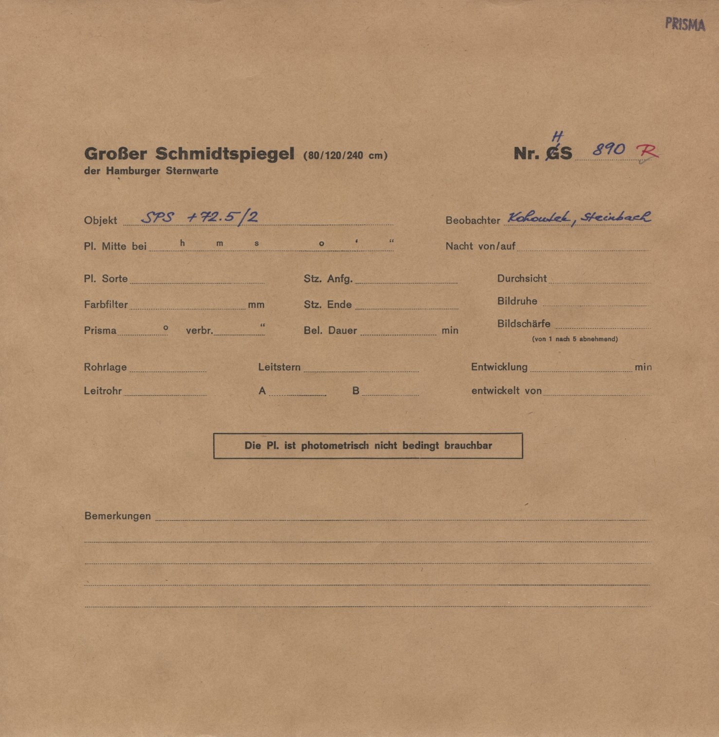 Plattenhuelle HS00890