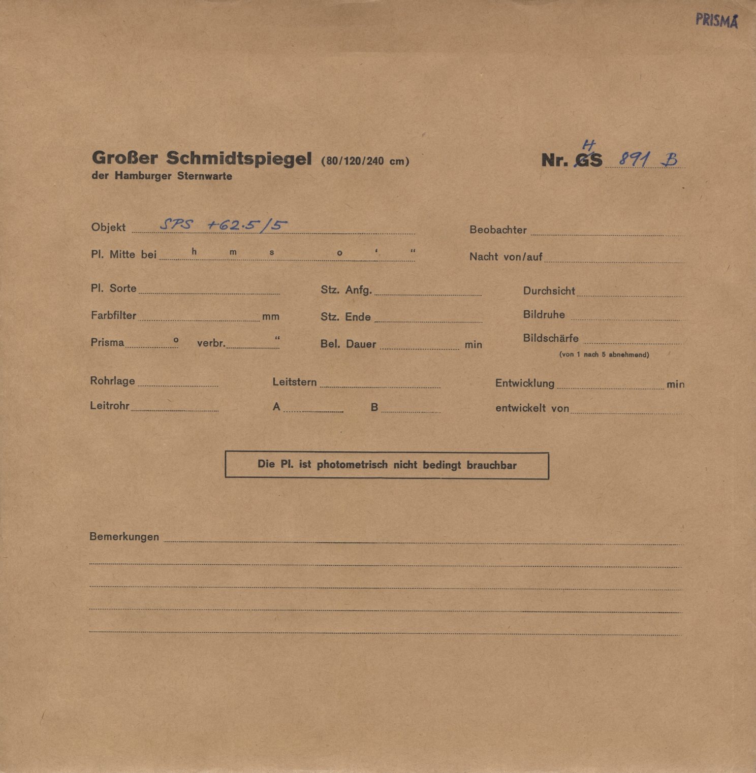 Plattenhuelle HS00891