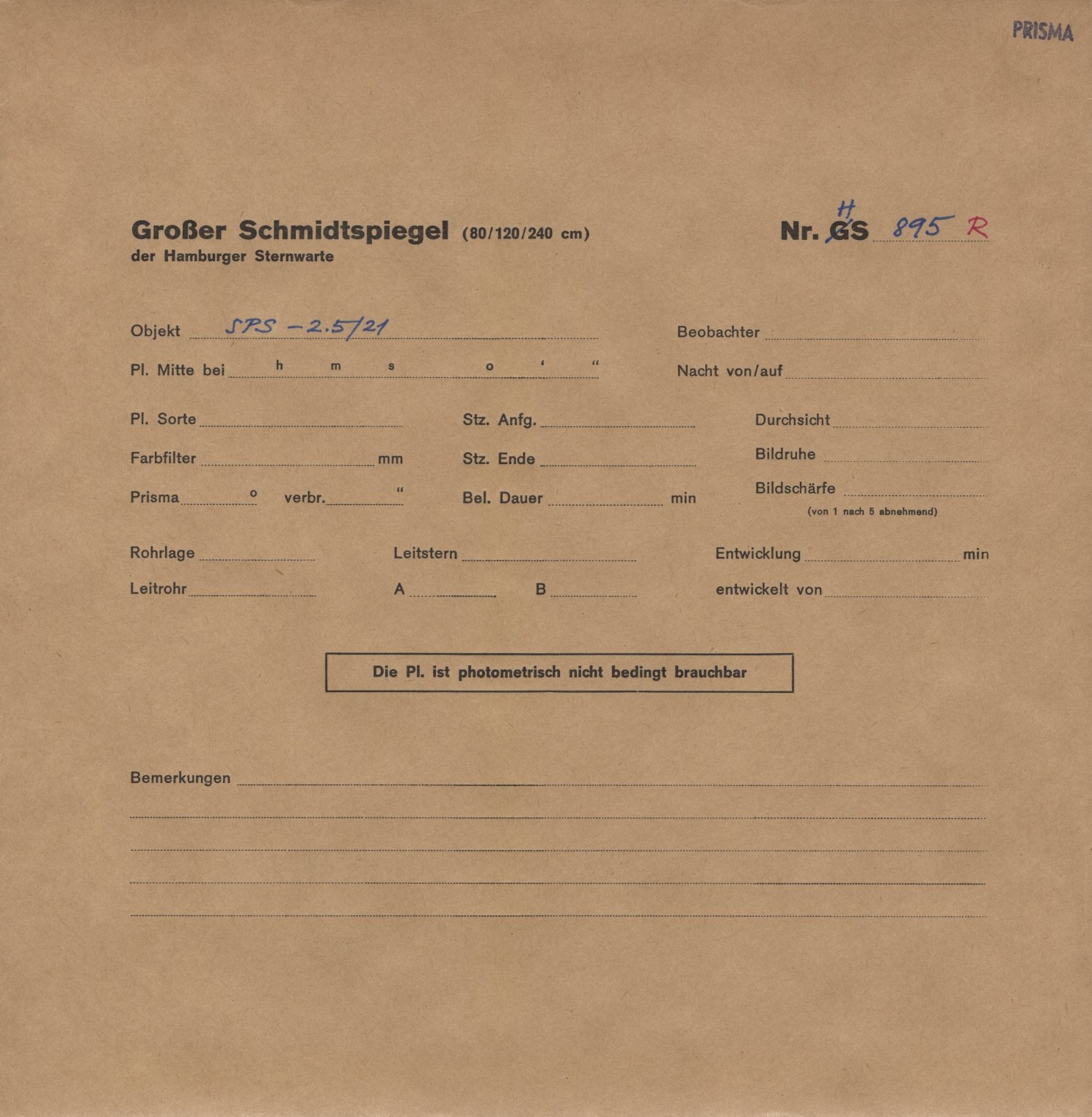 Plattenhuelle HS00895