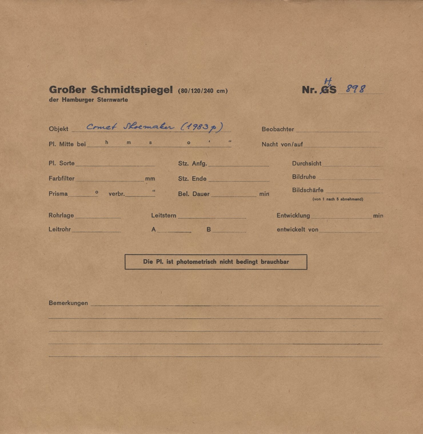 Plattenhuelle HS00898