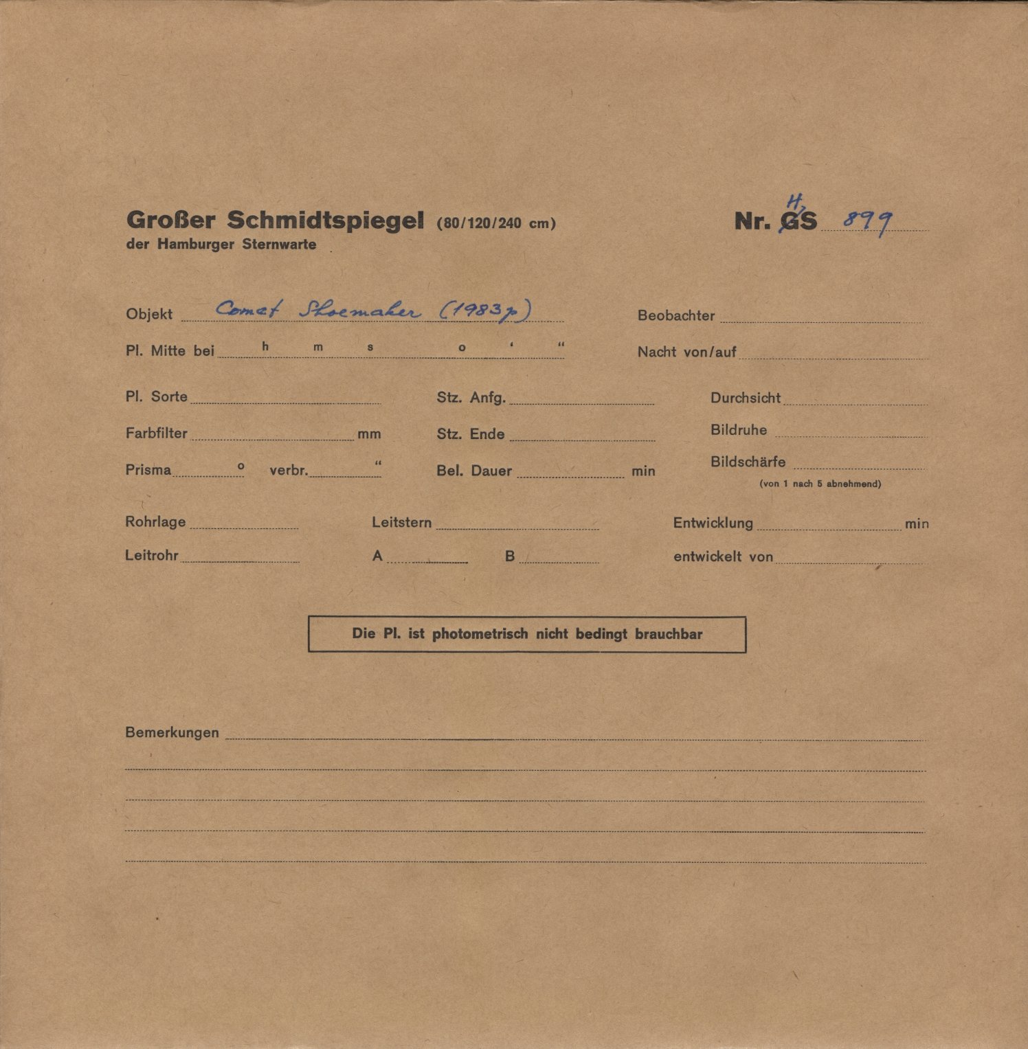 Plattenhuelle HS00899