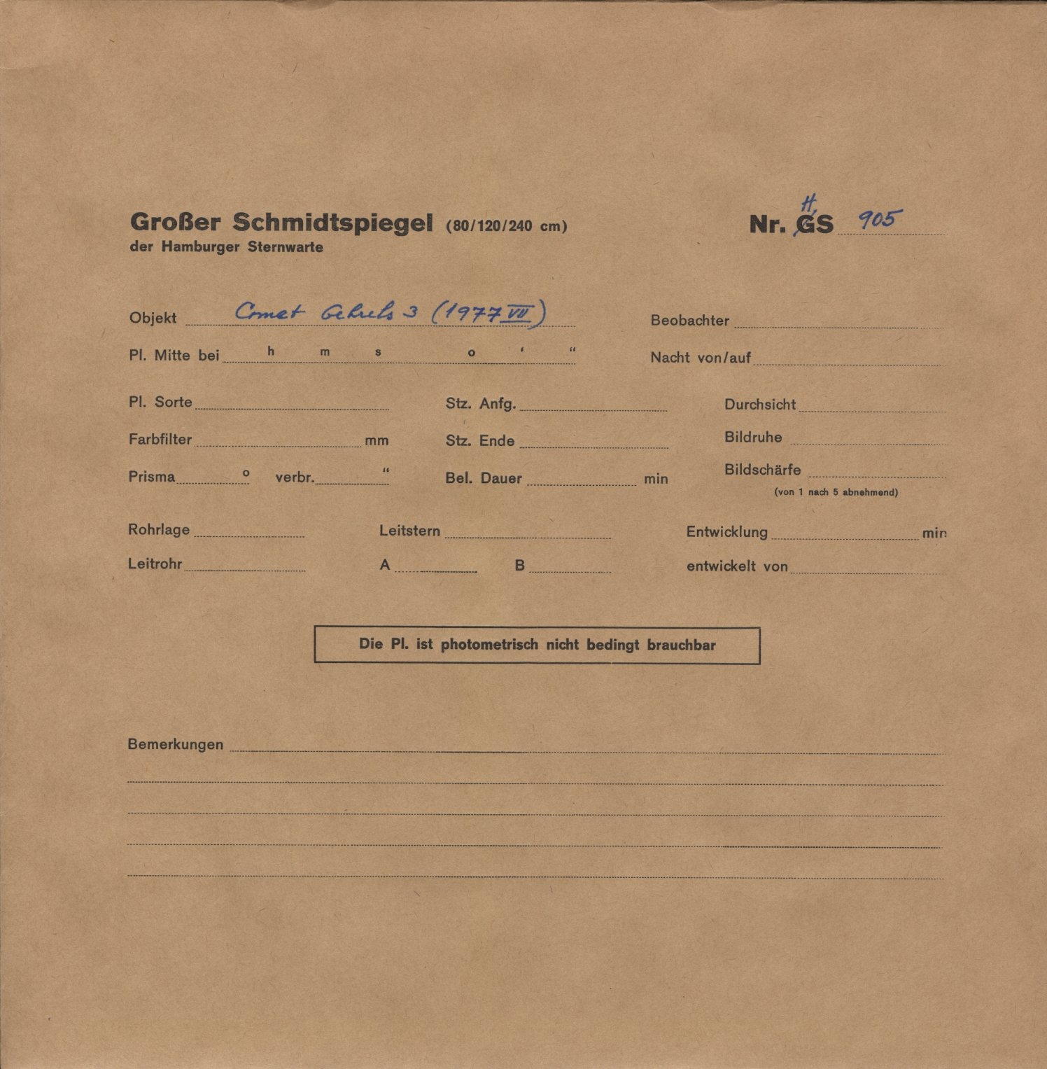 Plattenhuelle HS00905