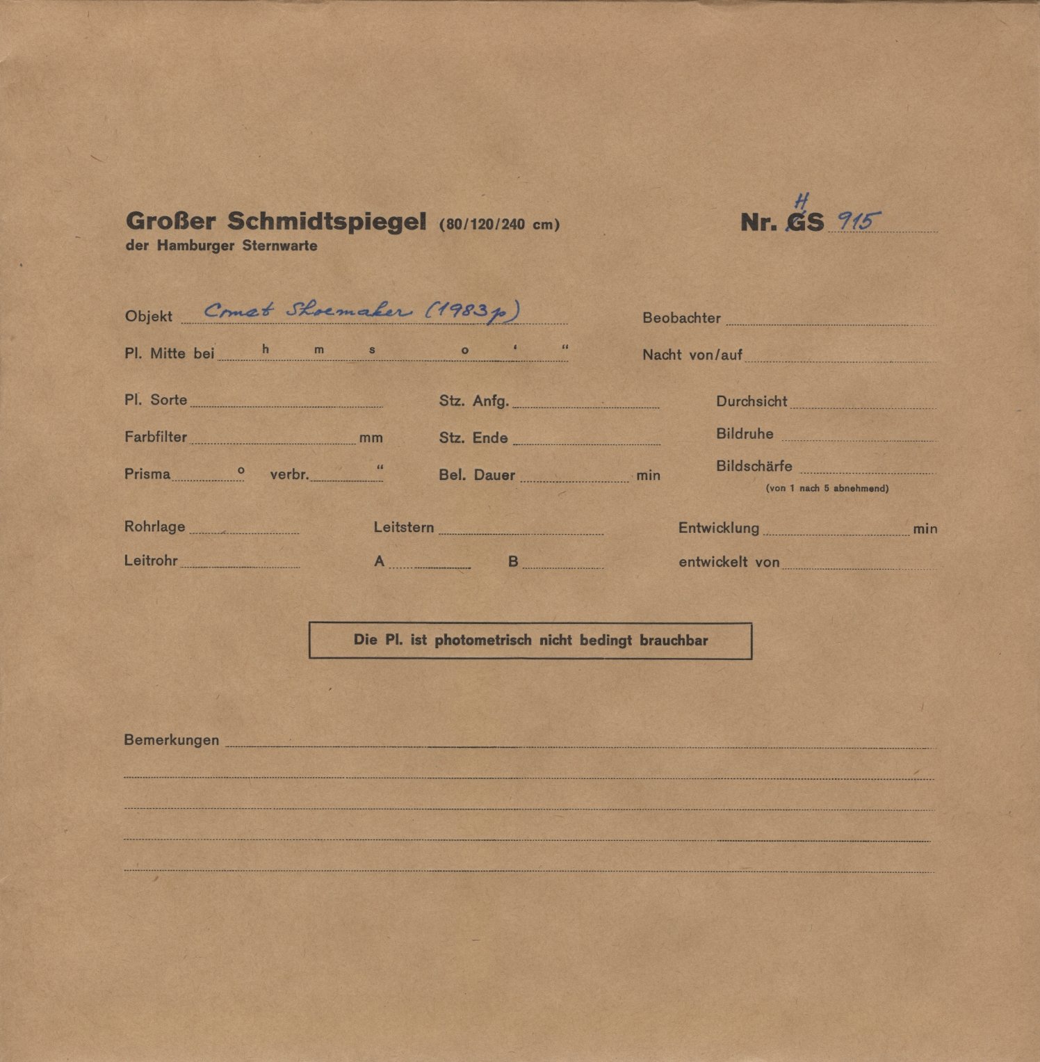 Plattenhuelle HS00915