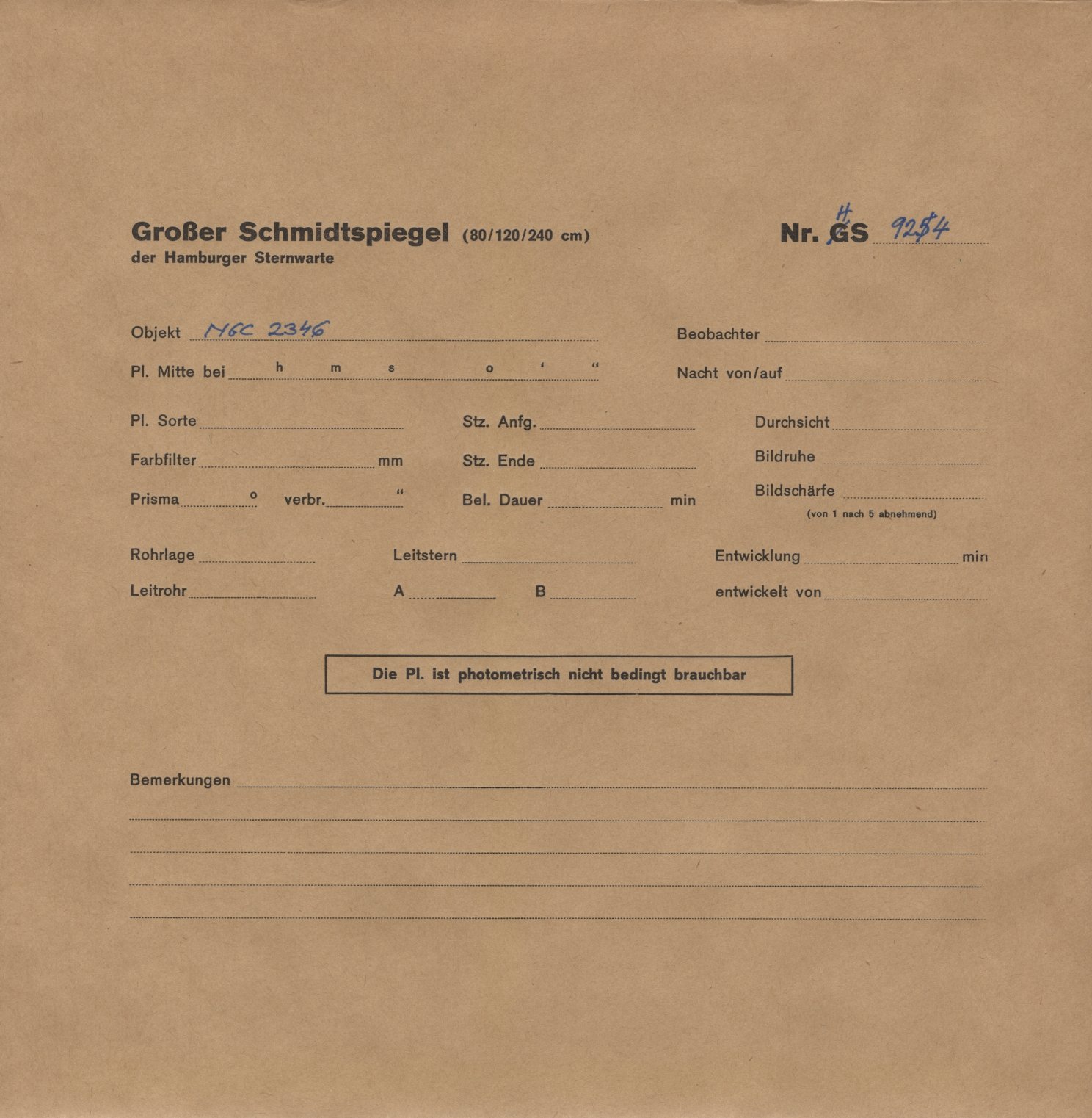 Plattenhuelle HS00924
