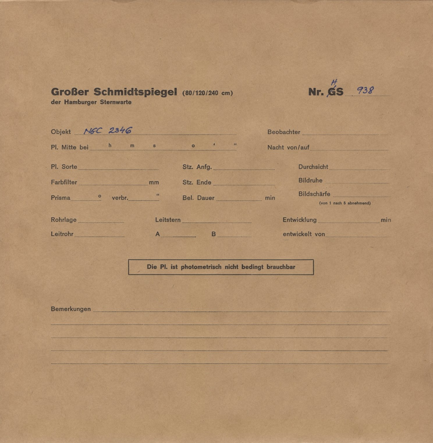 Plattenhuelle HS00938
