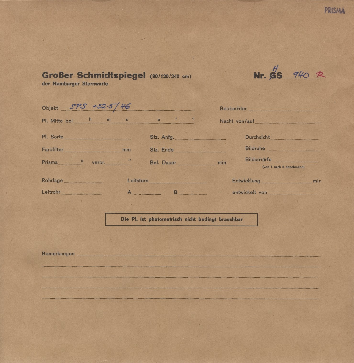 Plattenhuelle HS00940