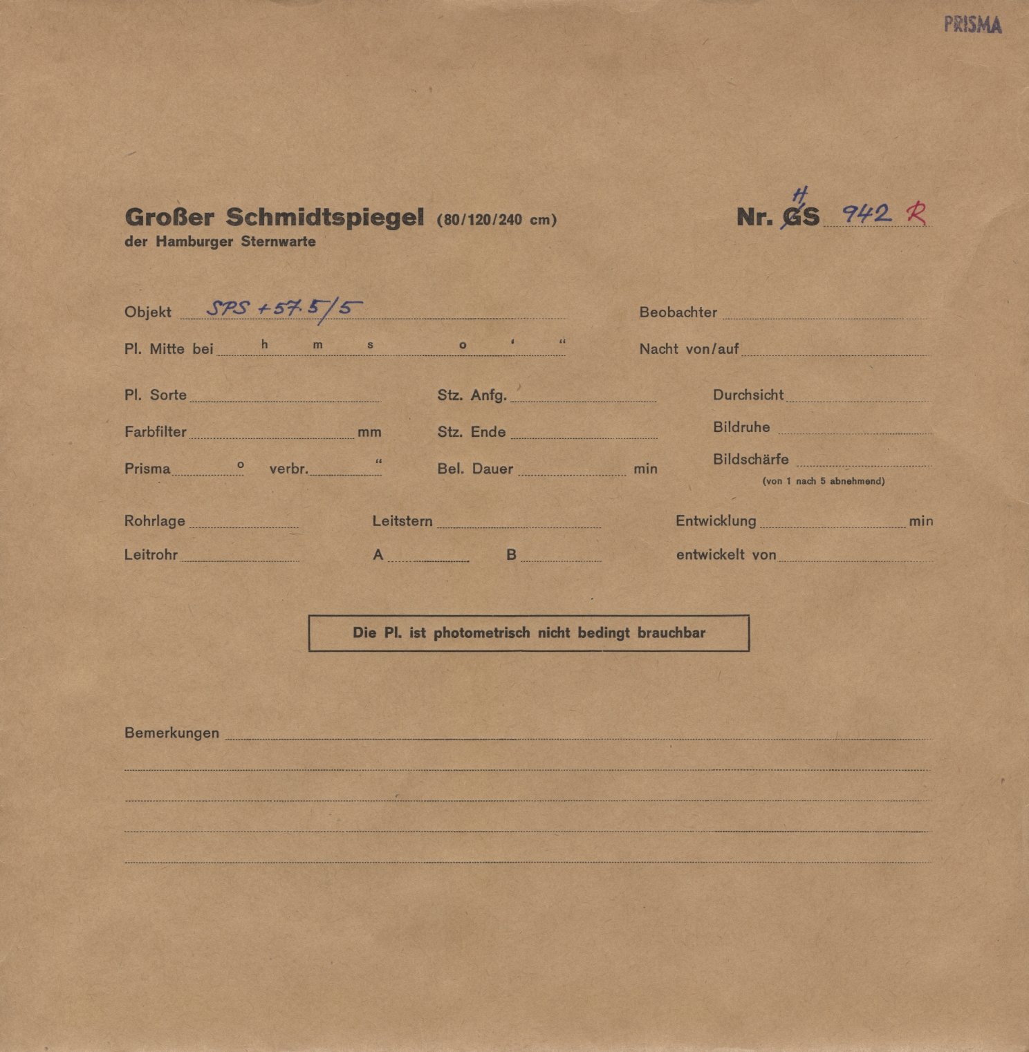 Plattenhuelle HS00942